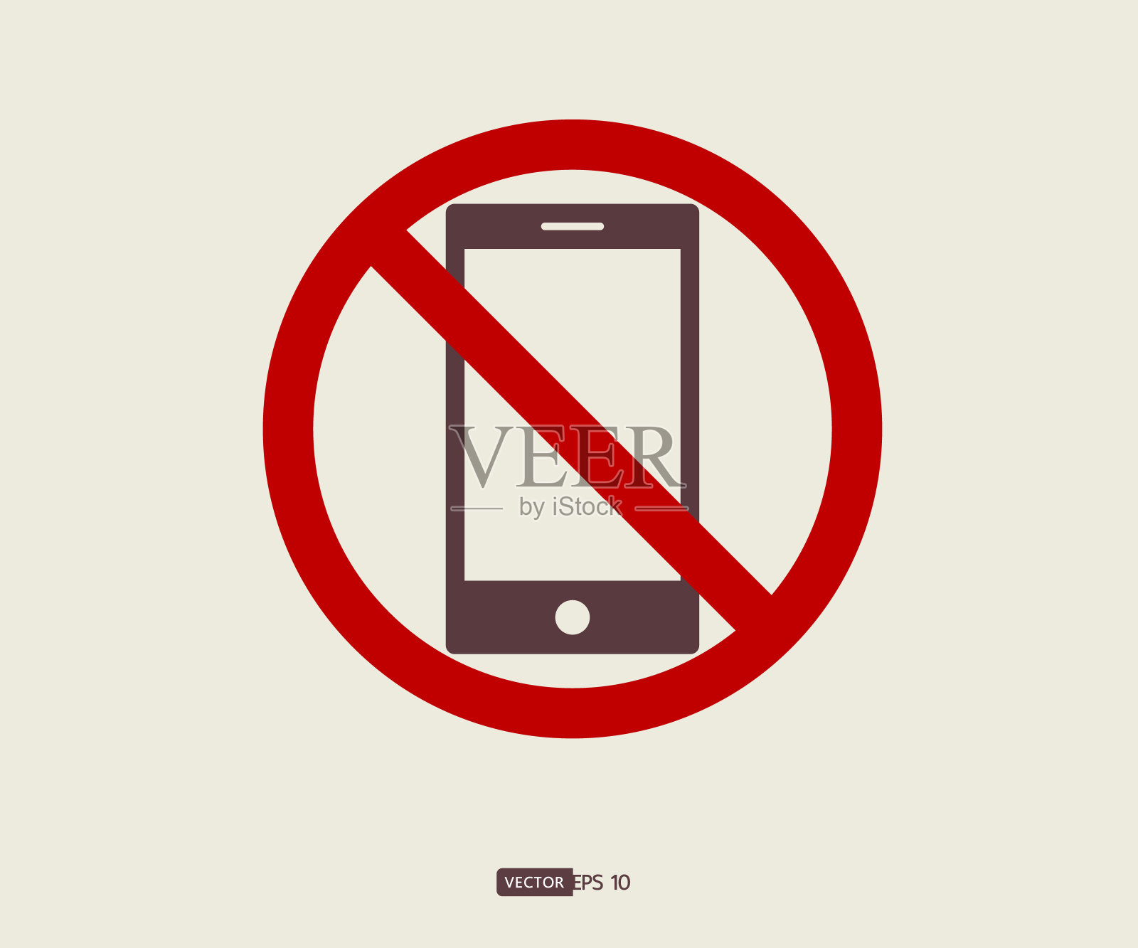 Interdit Utiliser Un Téléphone Portable Illustration Ne Peut Pas être ...