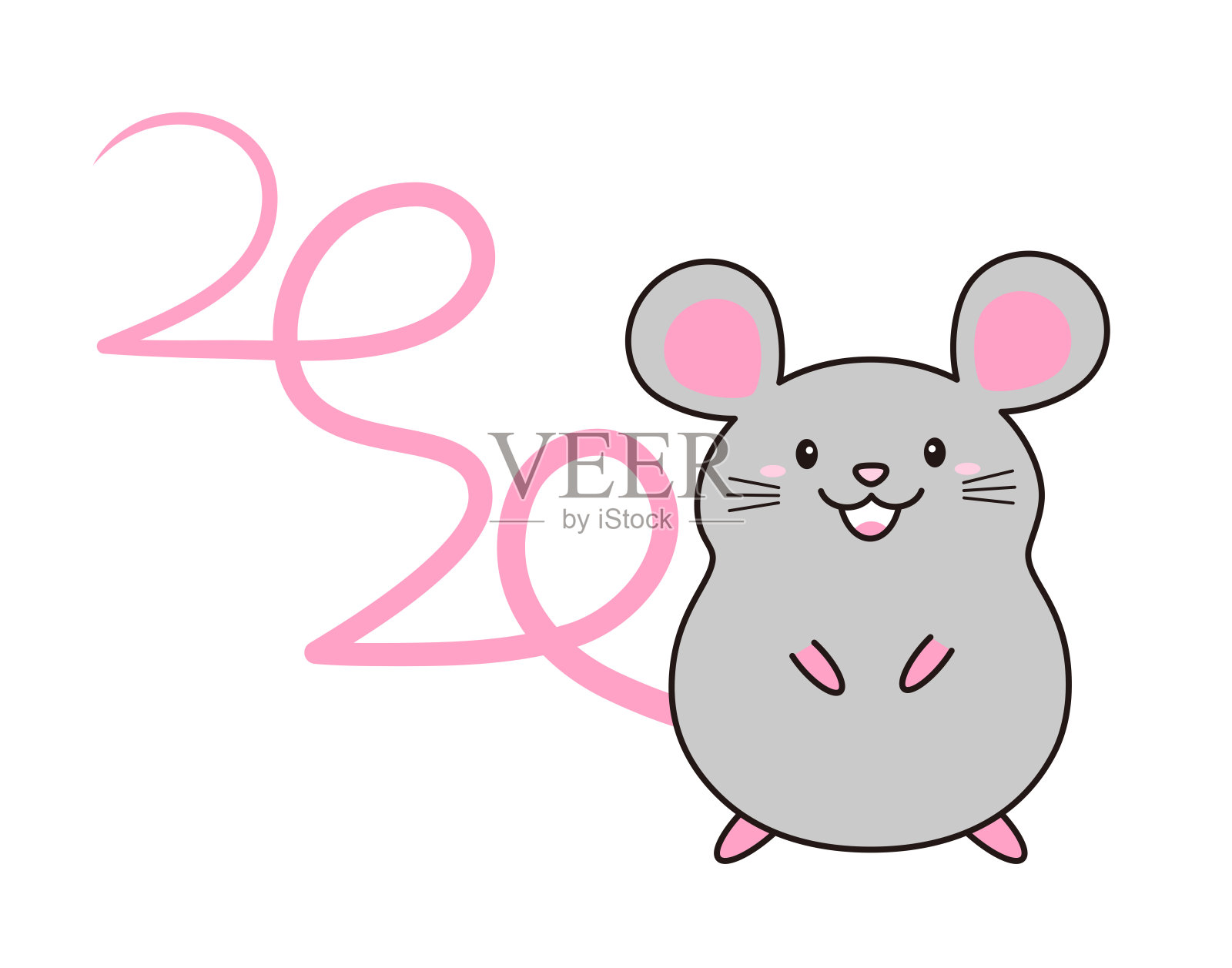老鼠2020插画图片素材