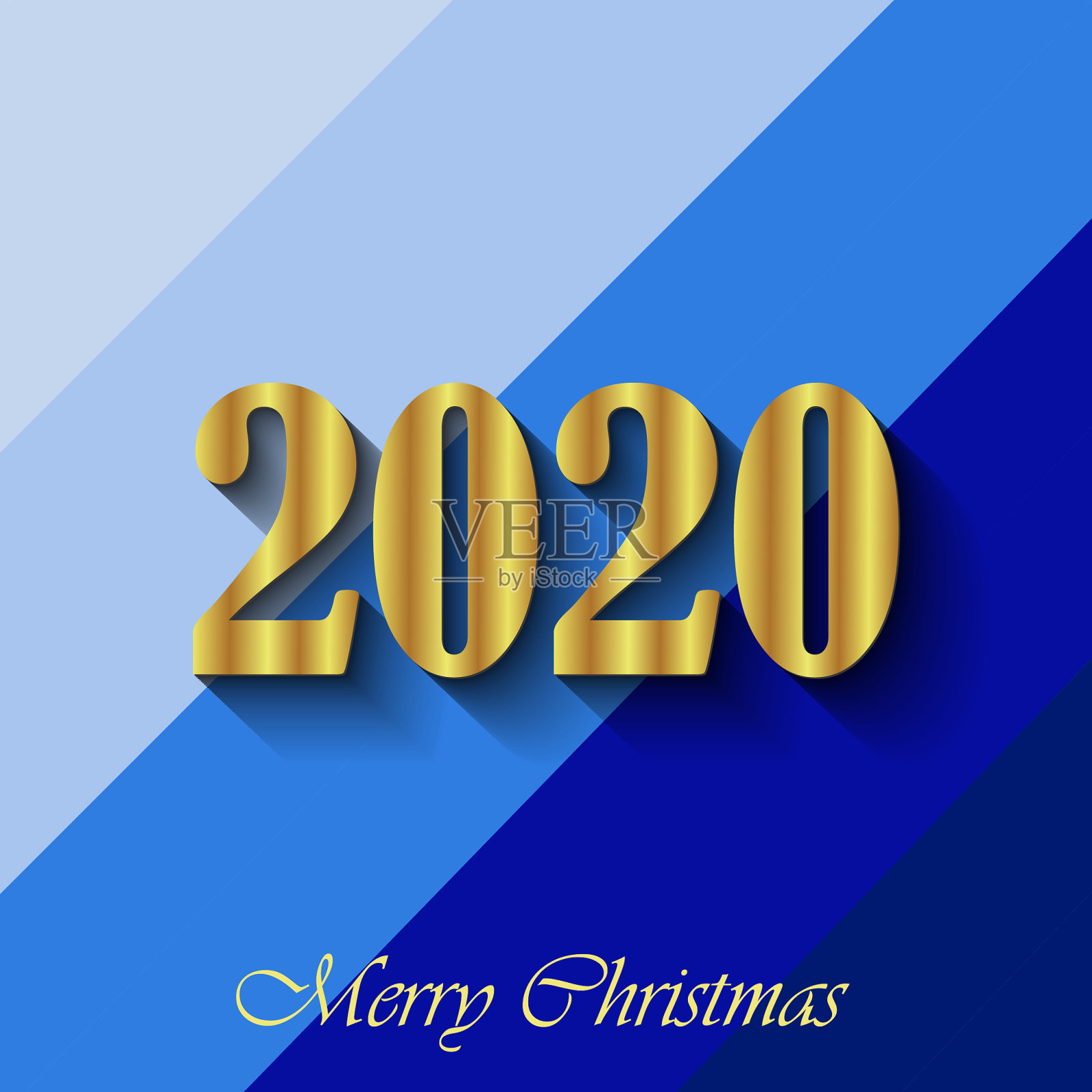 2020年圣诞快乐背景。插画图片素材