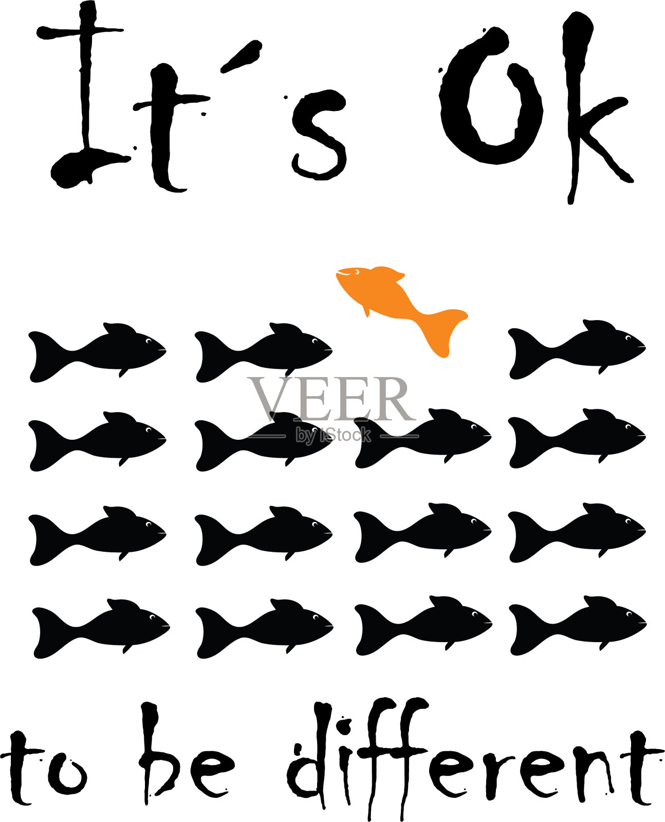 It´s ok to be different插画图片素材