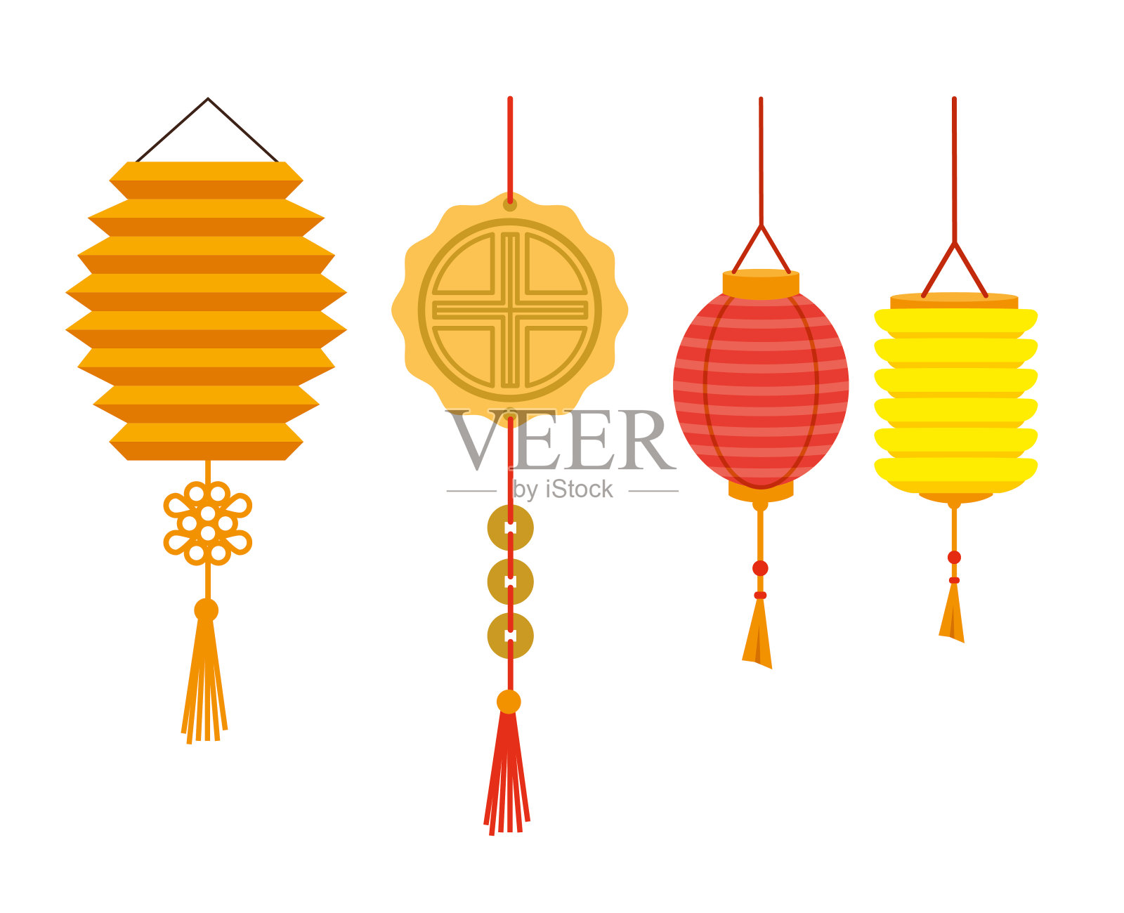 中国灯笼挂套装饰设计元素图片