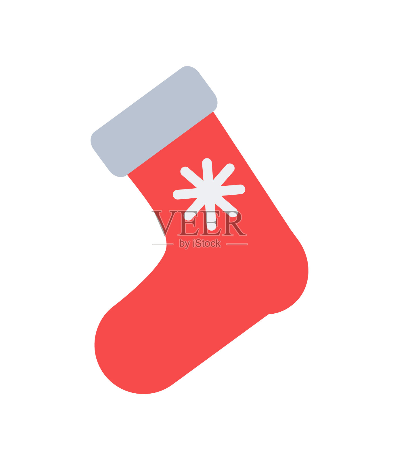 圣诞老人放圣诞礼物的红袜子插画图片素材