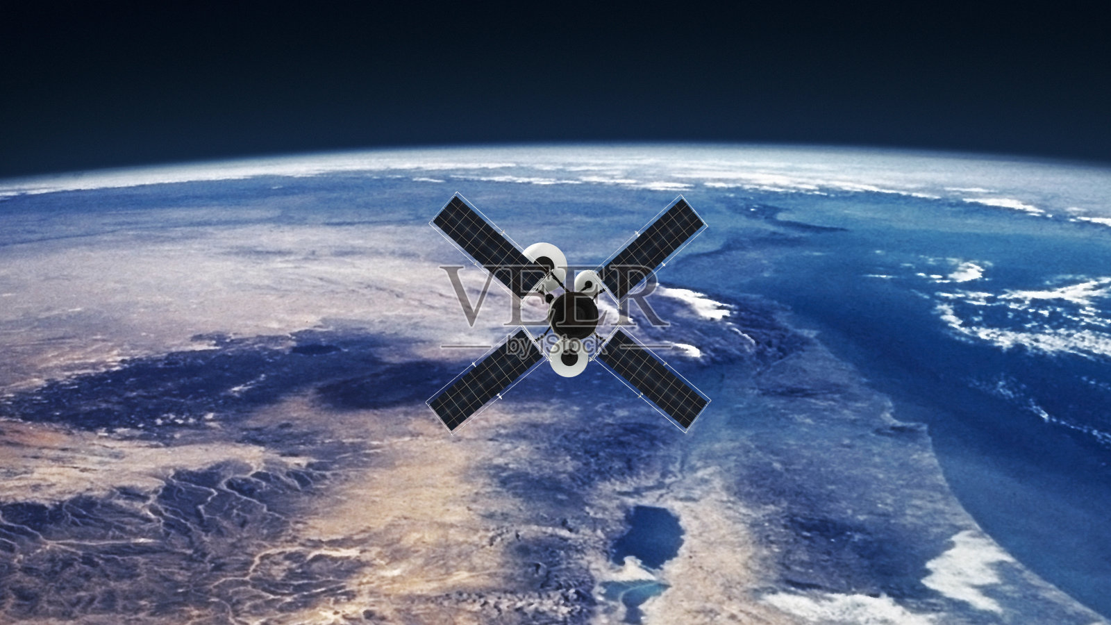 间谍卫星绕地球运行。NASA公共领域图像照片摄影图片