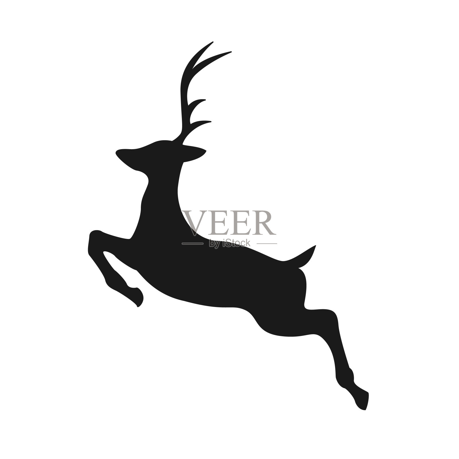 鹿角孤立在白色背景上的驯鹿。设计元素图片