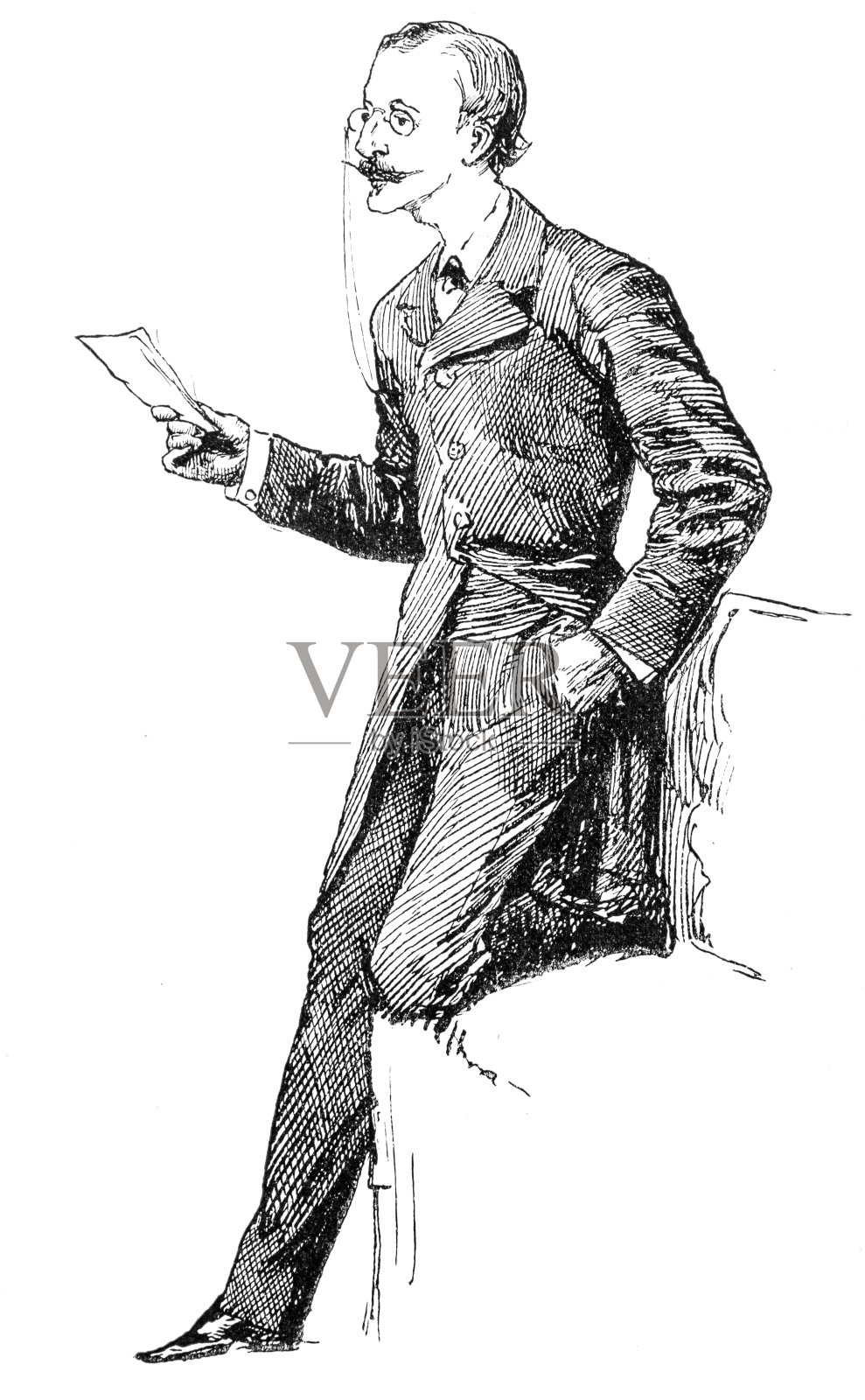 《英语画报》1886年的邓雷文伯爵插画图片素材
