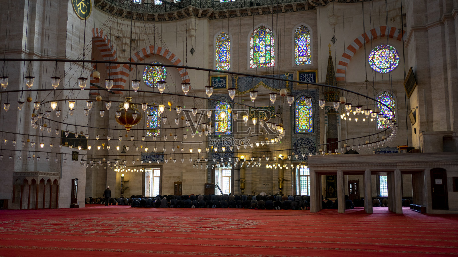 suleymaniye清真寺内照片摄影图片