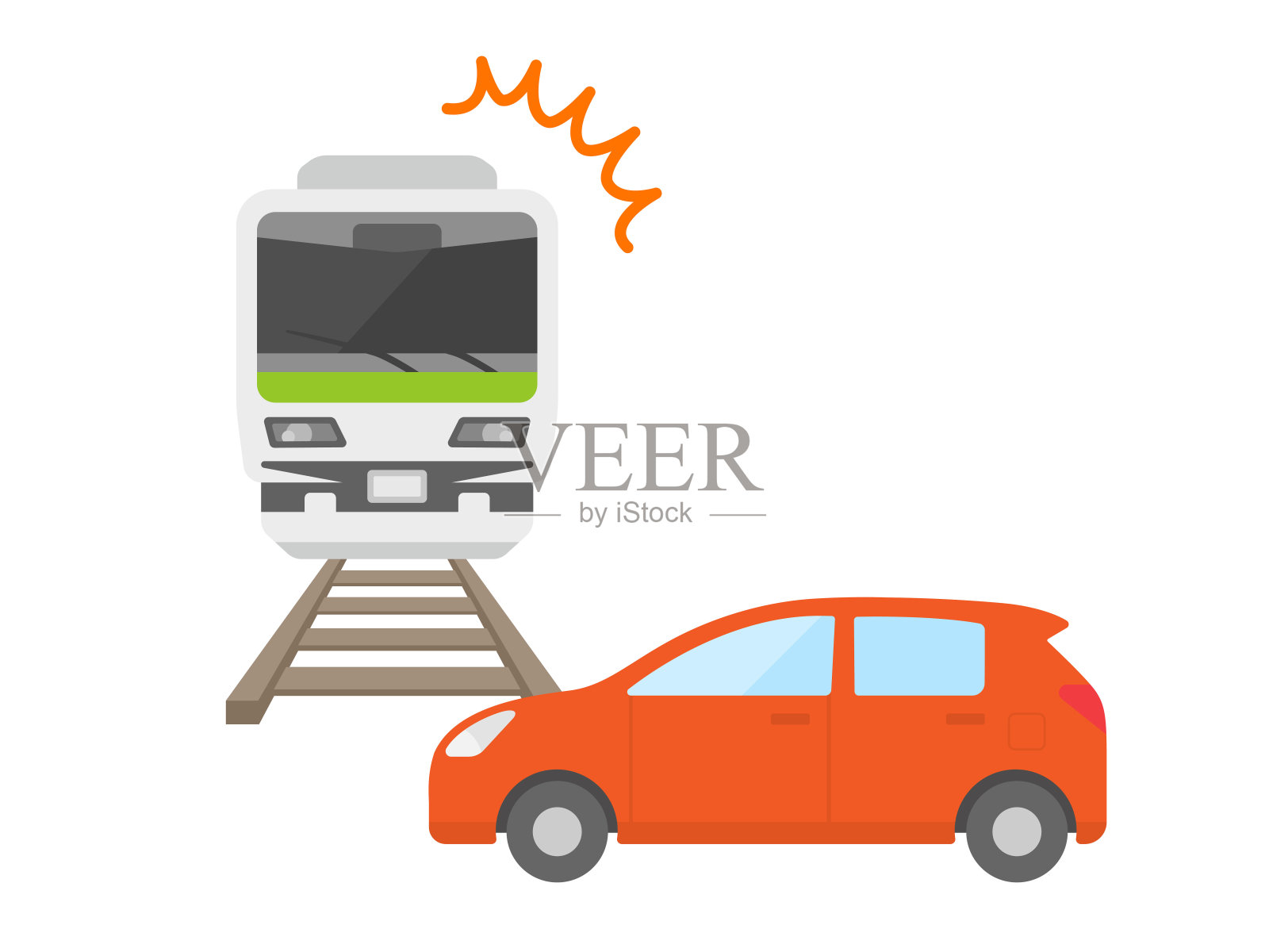 火车事故插画图片素材