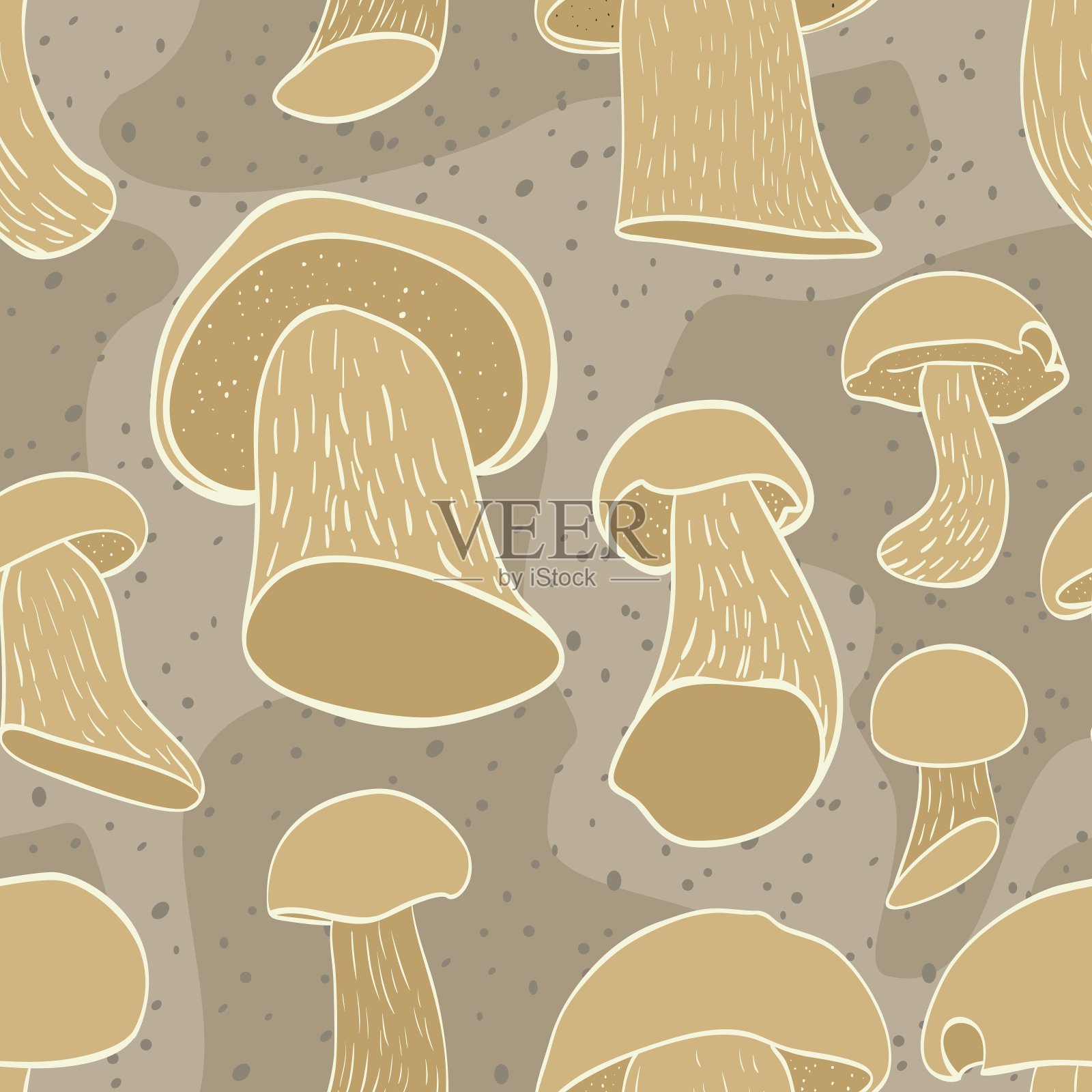 蘑菇模式插画图片素材