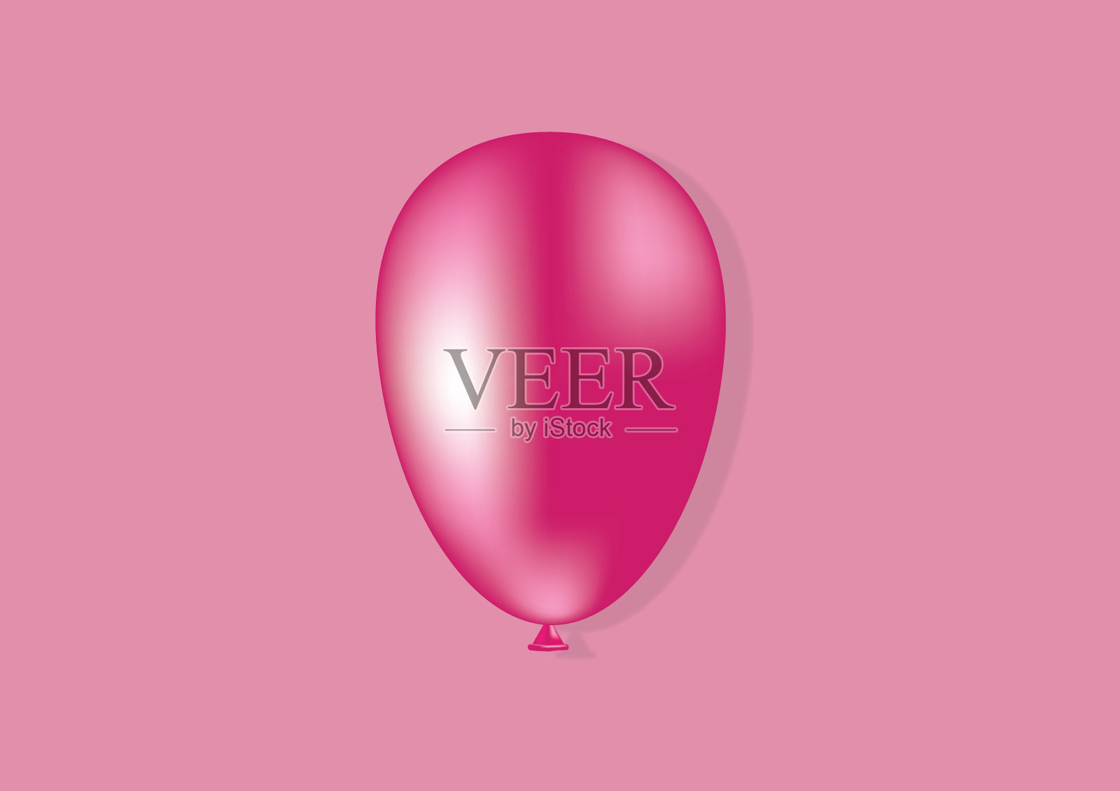 粉色气球，概念设计。庆祝矢量插图。设计元素图片