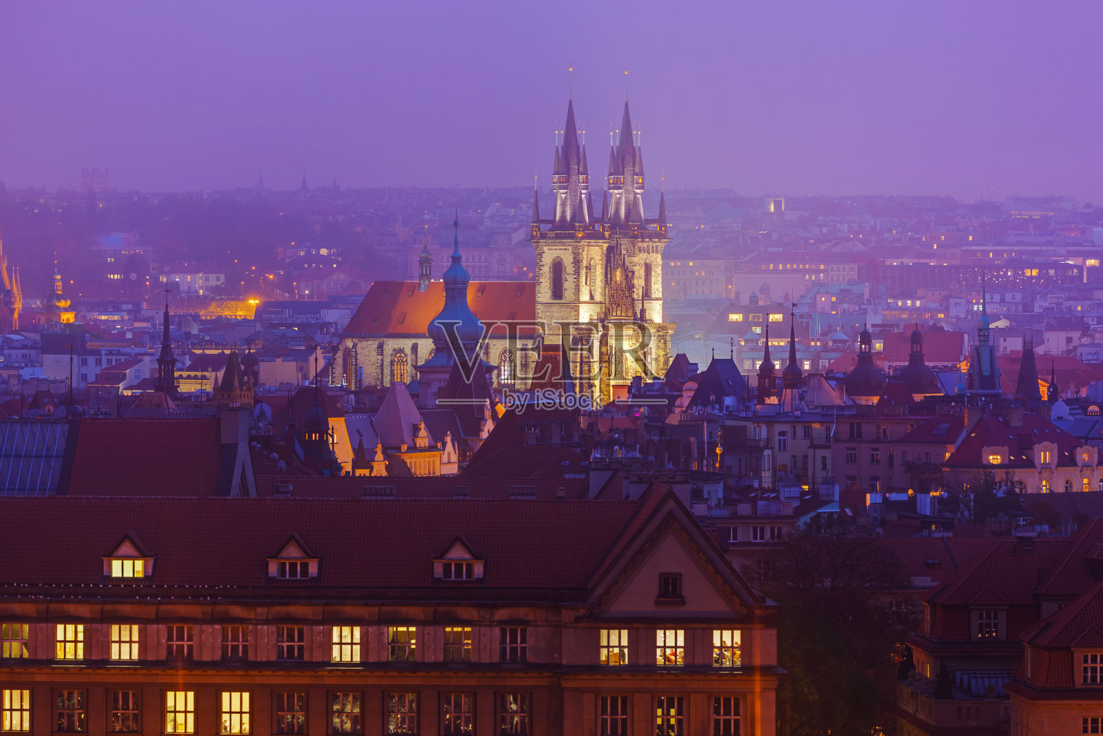 布拉格的城市风景-捷克共和国照片摄影图片