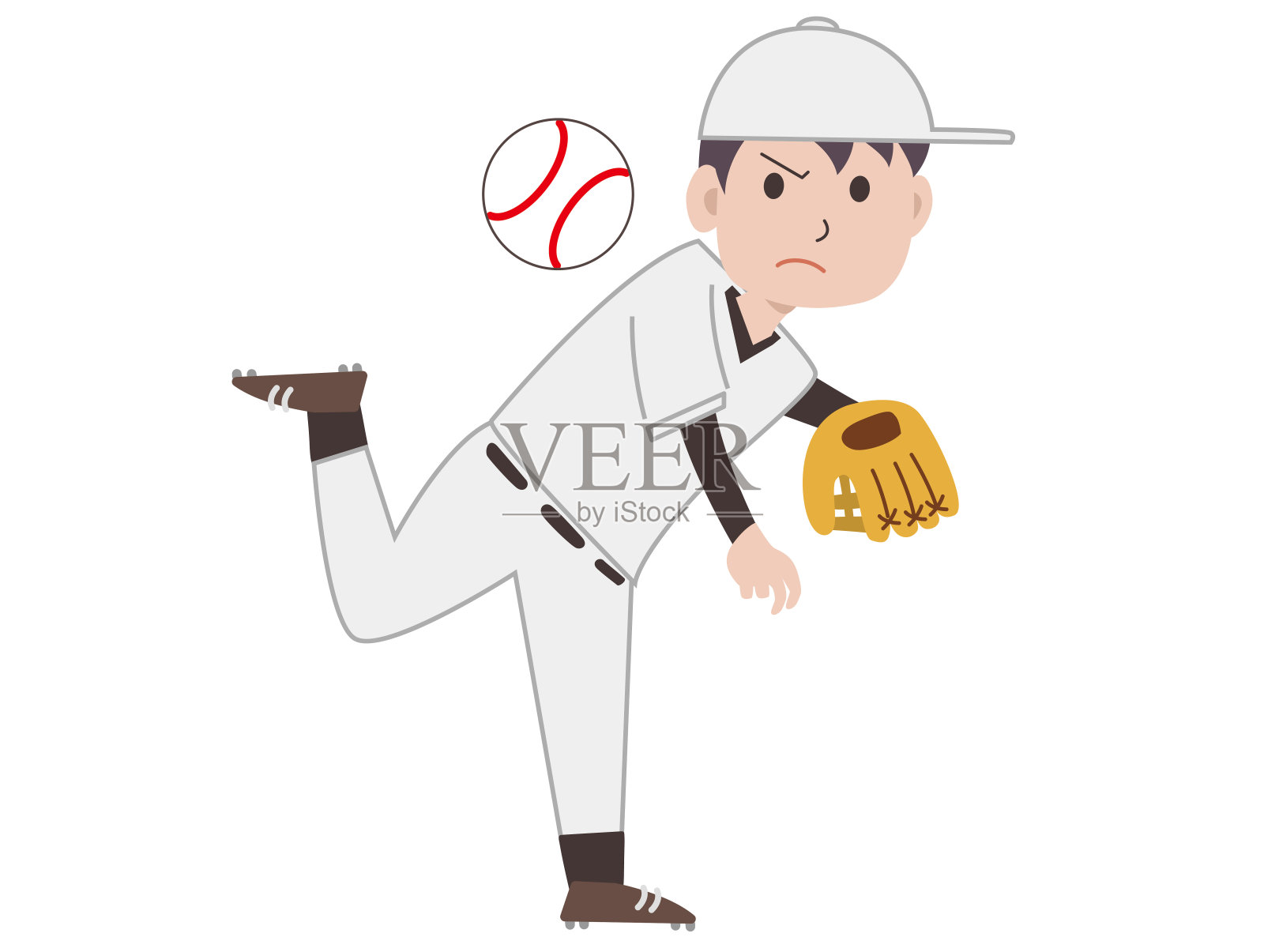 青年棒球插画图片素材