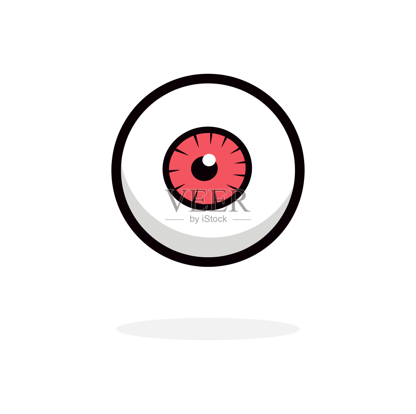 红血眼球向量插画图片素材