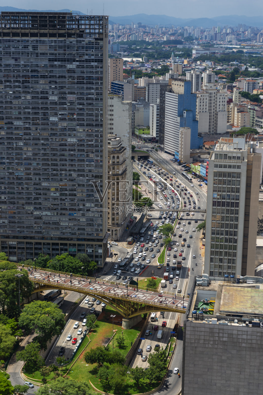上面的观点São保罗城市-景点São保罗- São保罗明信片照片摄影图片