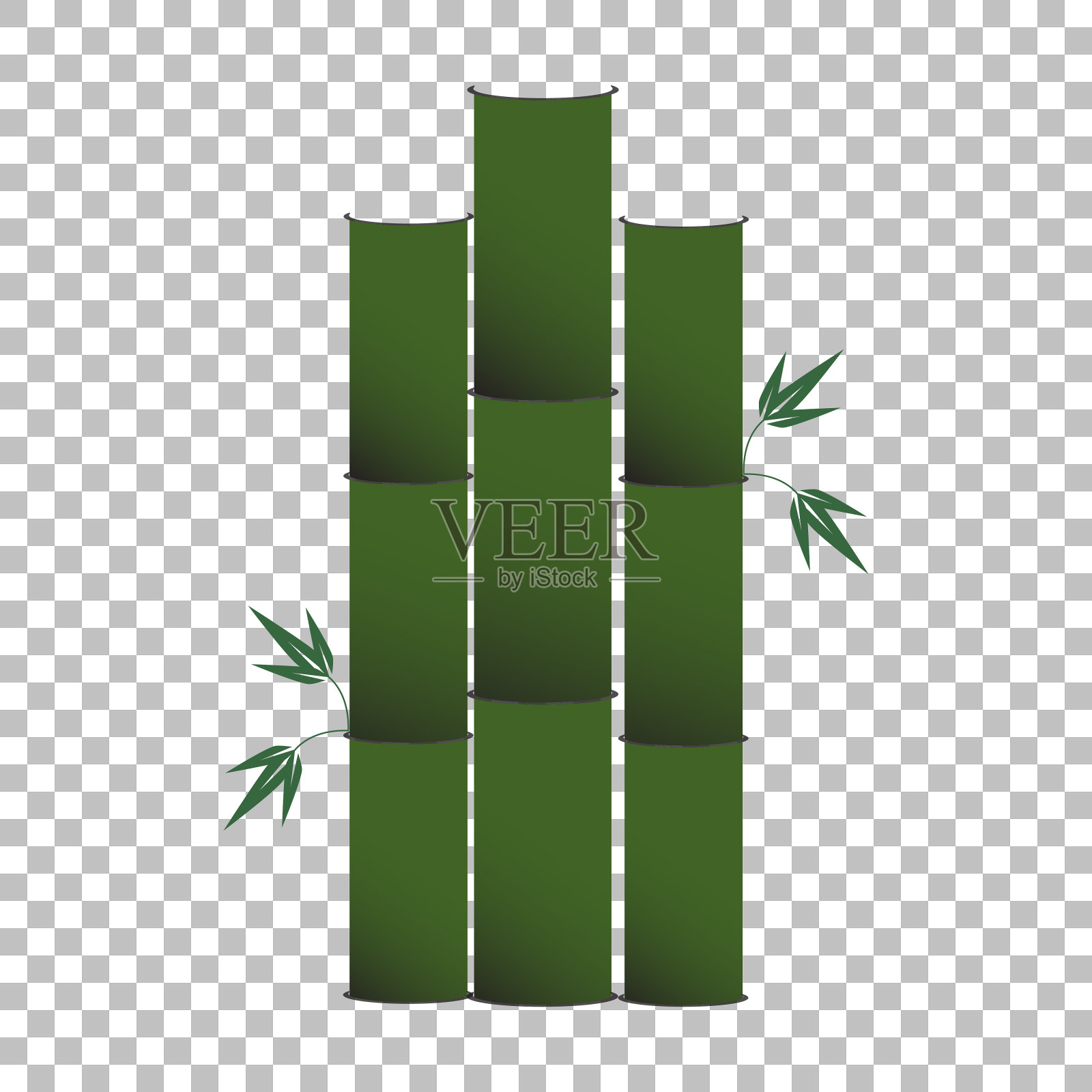 绿色的竹子设计元素图片