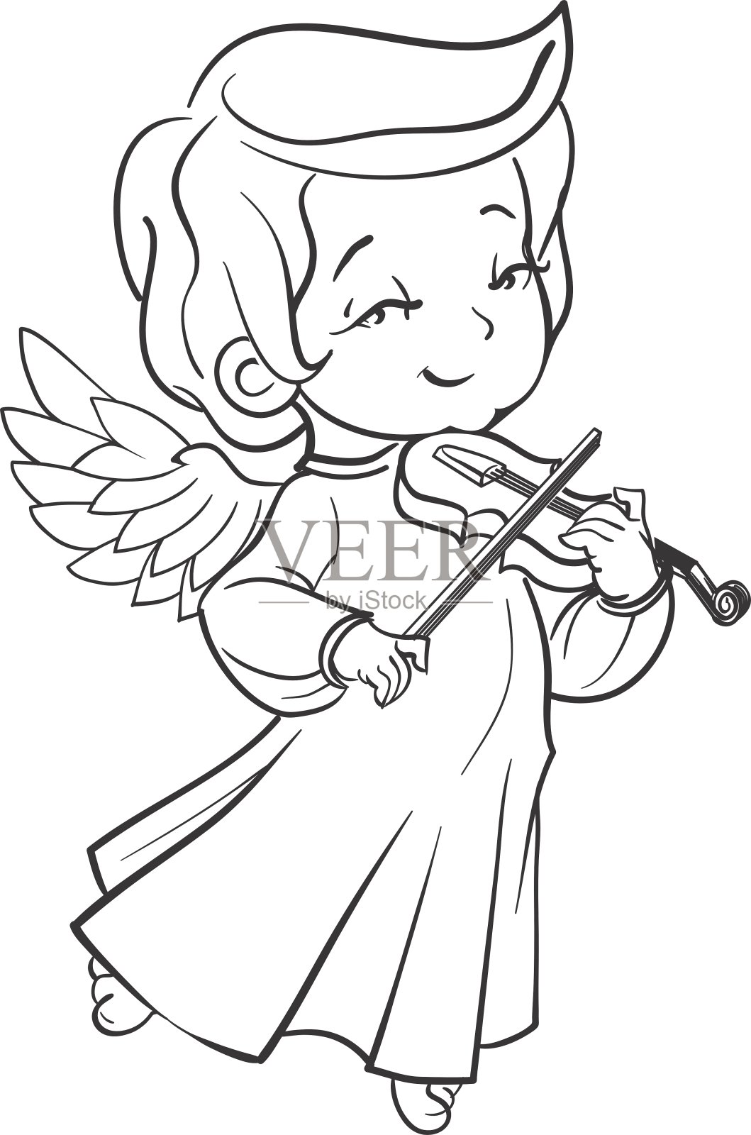 拉小提琴的女孩|Illustration|Commercial illustration|Tx灼灼_Original作品-站酷ZCOOL