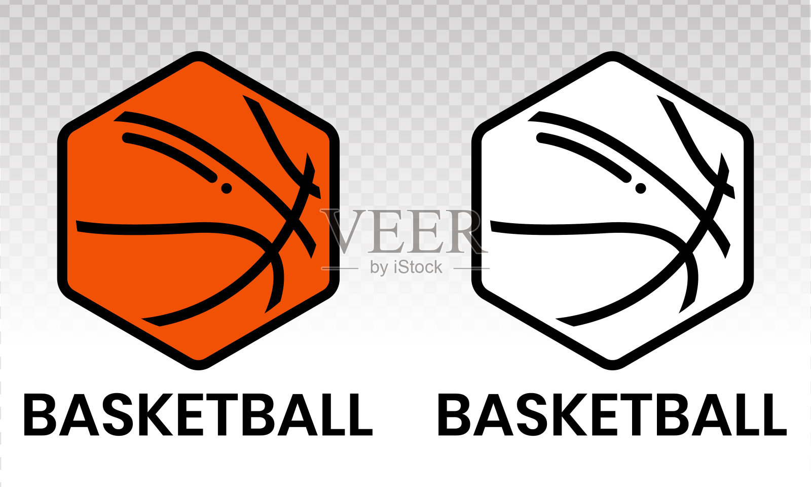 篮球矢量图标的体育应用程序和网站上透明的背景插画图片素材