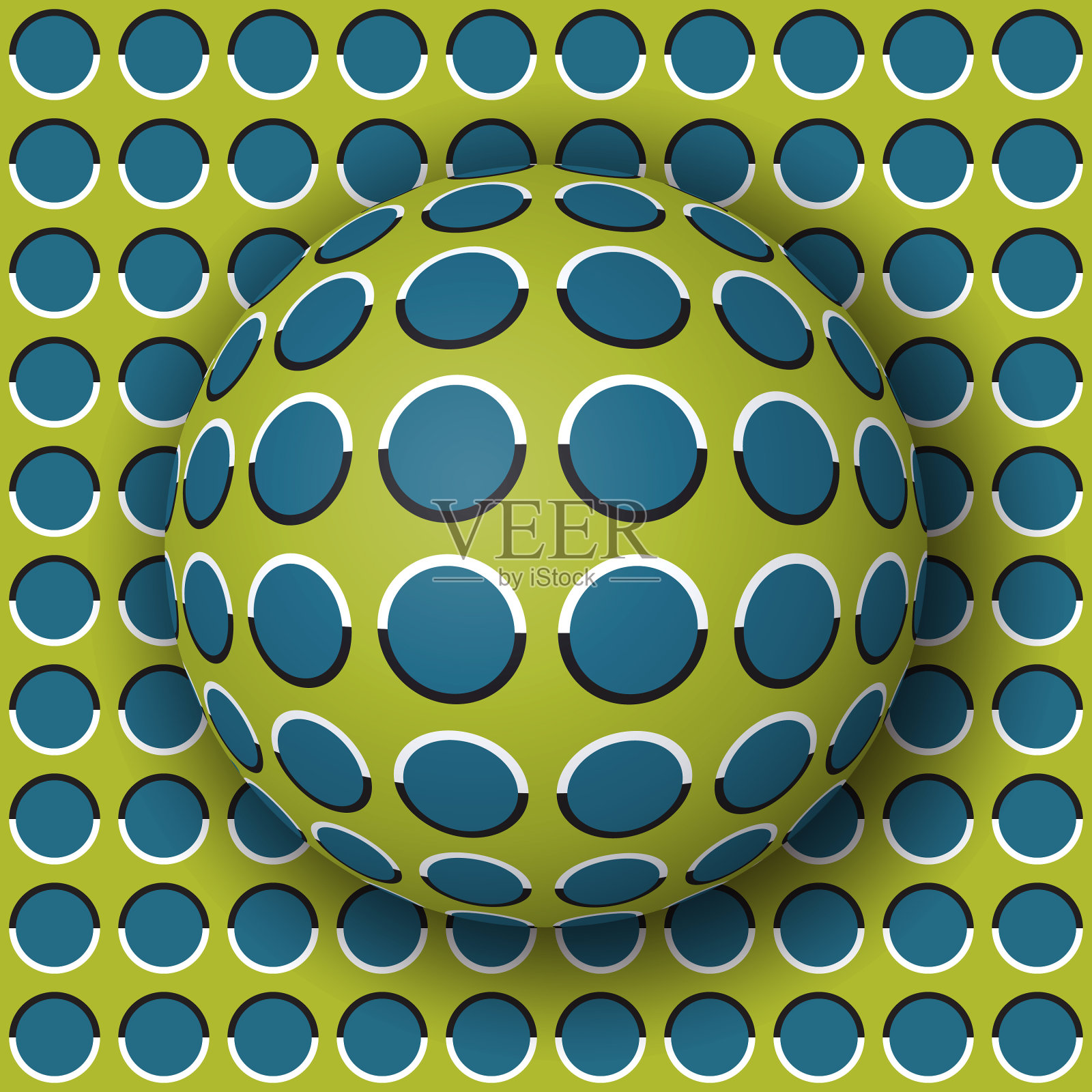 圆点圆球沿着圆点表面滚动插画图片素材