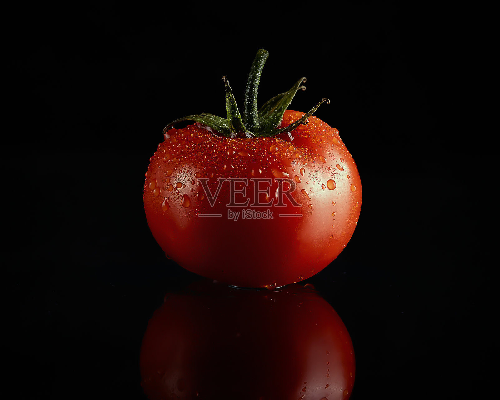 低调的番茄宏图像。照片摄影图片