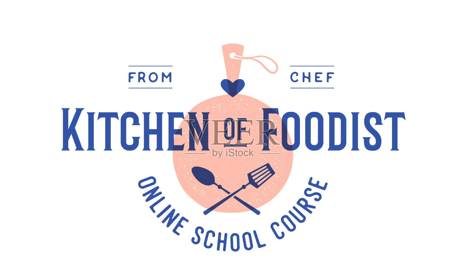 食品标志。烹饪学校的标志插画图片素材