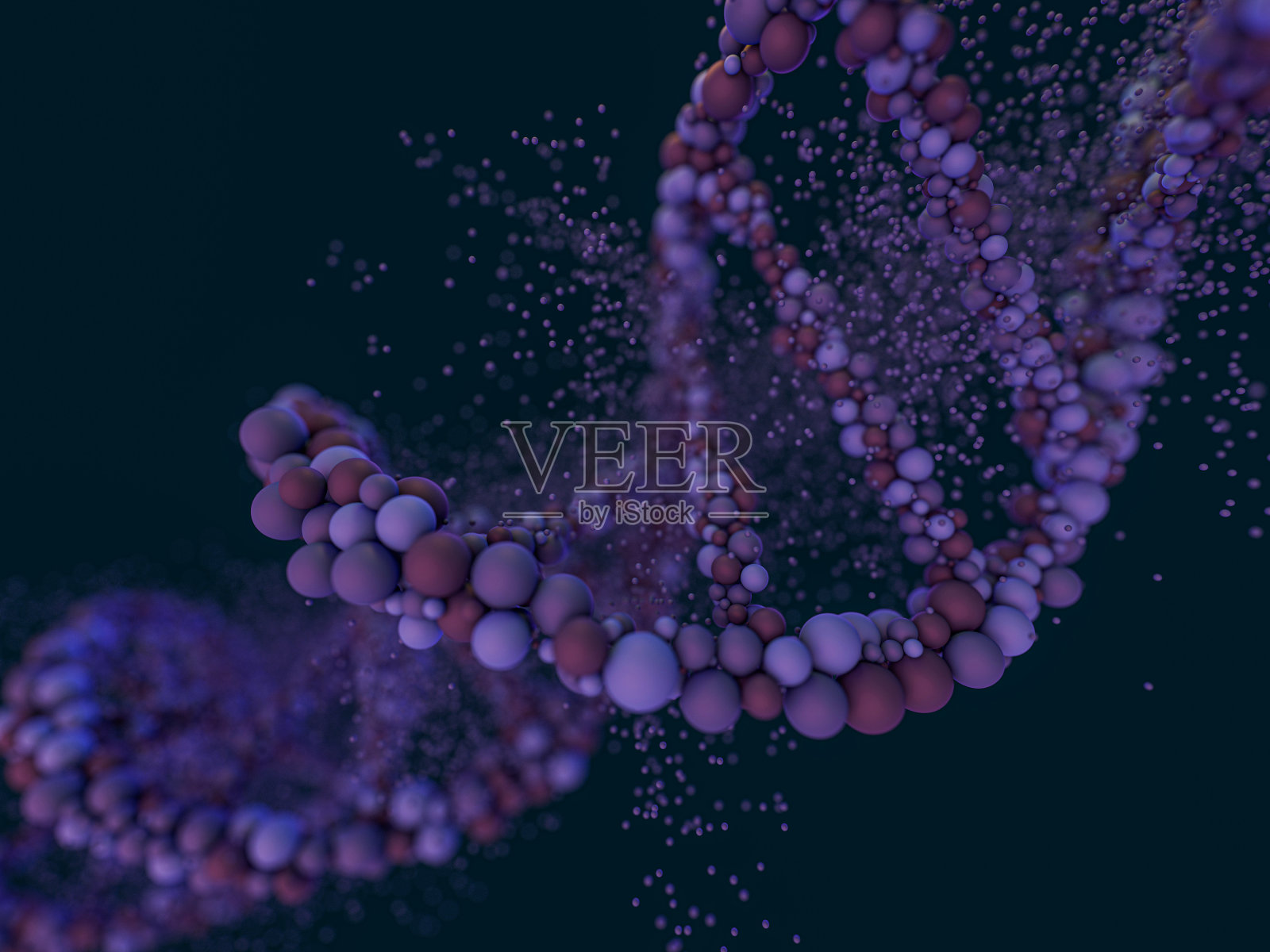 DNA链。抽象的背景。遗传学和医学概念。三维渲染照片摄影图片