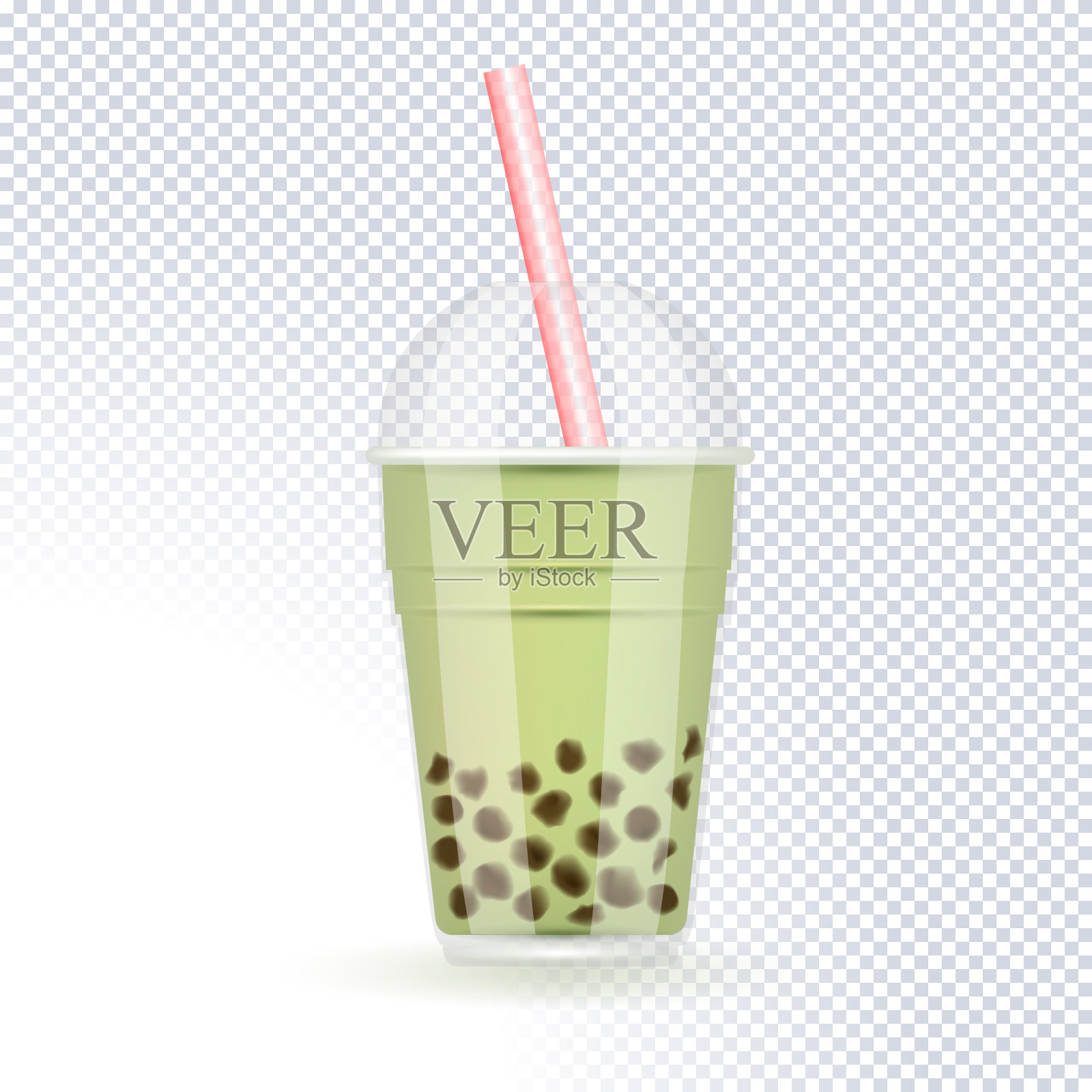 珍珠奶茶泰国饮料木薯粉插画图片素材