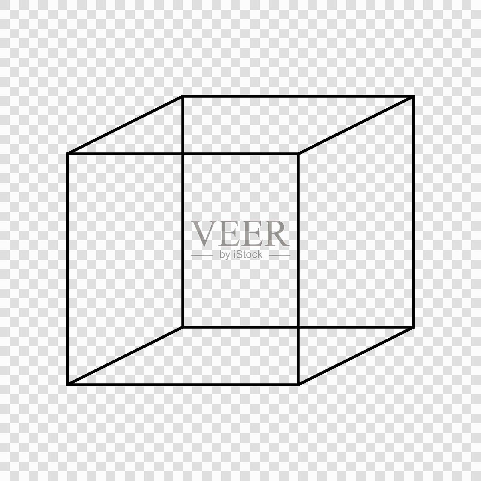 内克尔立方体光学设计元素图片