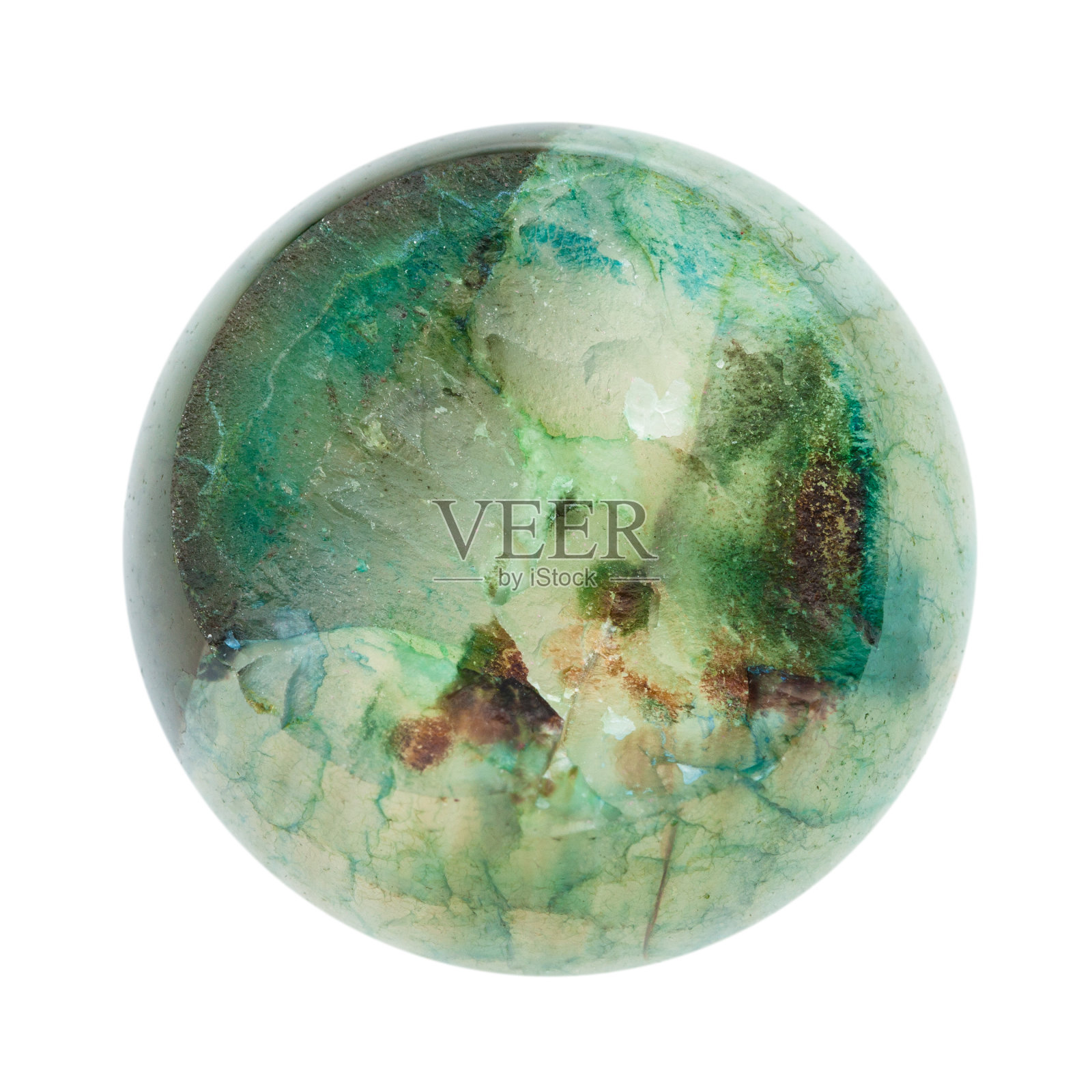 水晶表面为绿色玛瑙碎球照片摄影图片