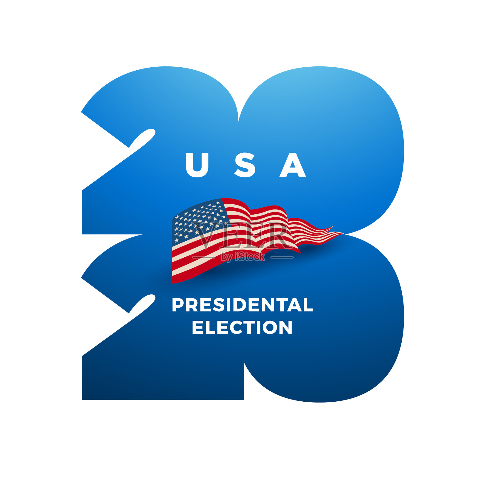 美国2020年大选插画图片素材