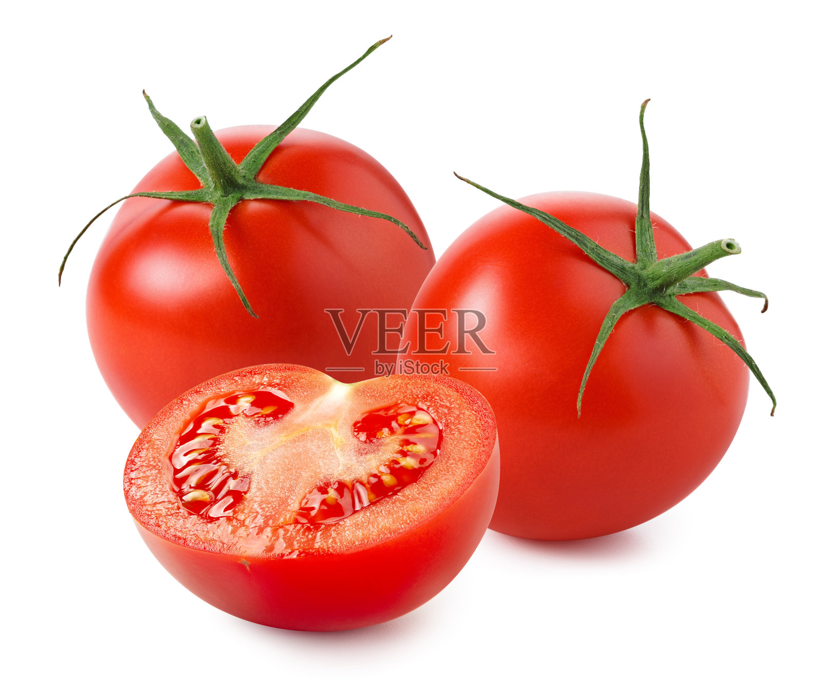 白色背景上的番茄。包装设计元素照片摄影图片