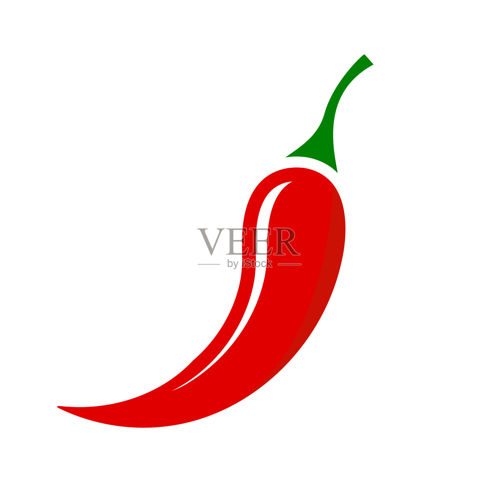 辣椒辣椒图标孤立在一个白色的背景插画图片素材