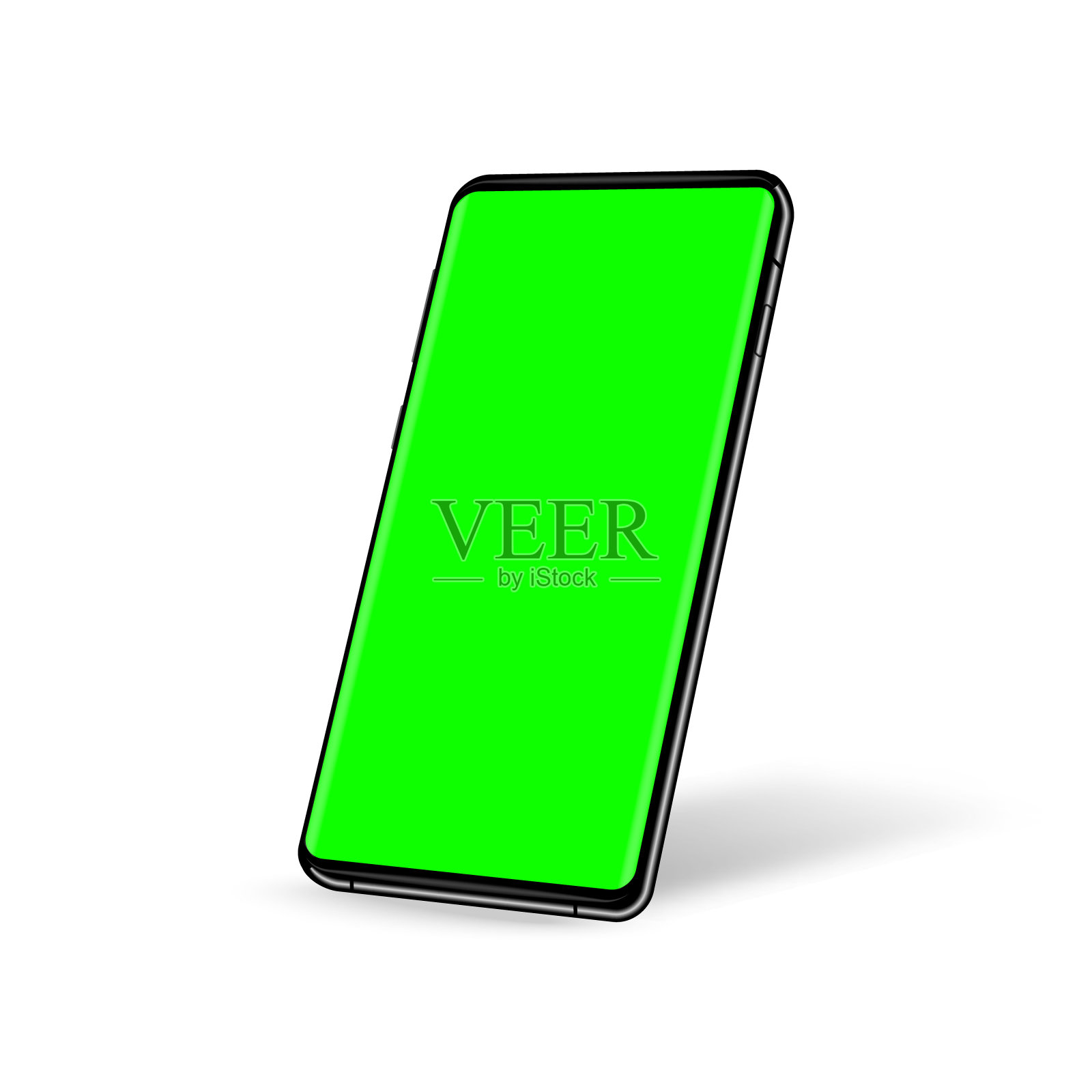 手机背景色键为绿色屏幕。设计模板设计元素图片