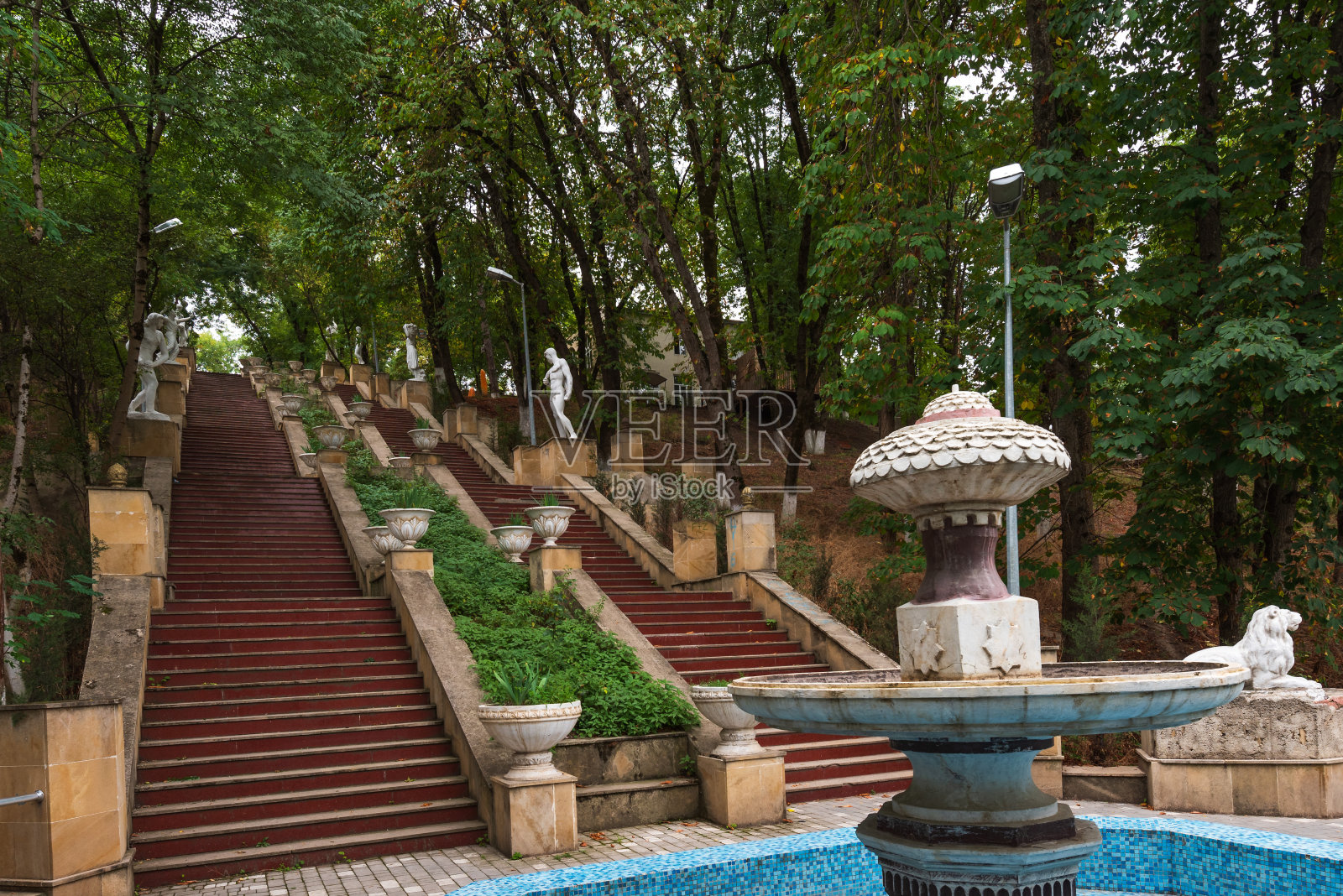 阿塞拜疆古巴古城公园，以尼扎米·甘哈维命名照片摄影图片