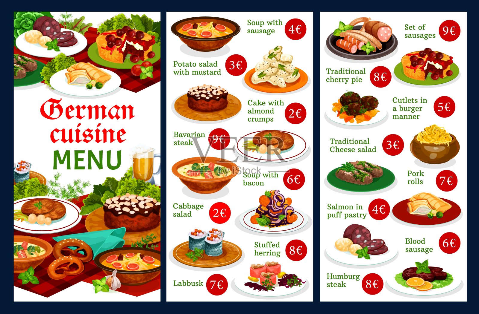 商务菜单-德国餐厅菜单大气商务菜单在线图片制作-图怪兽