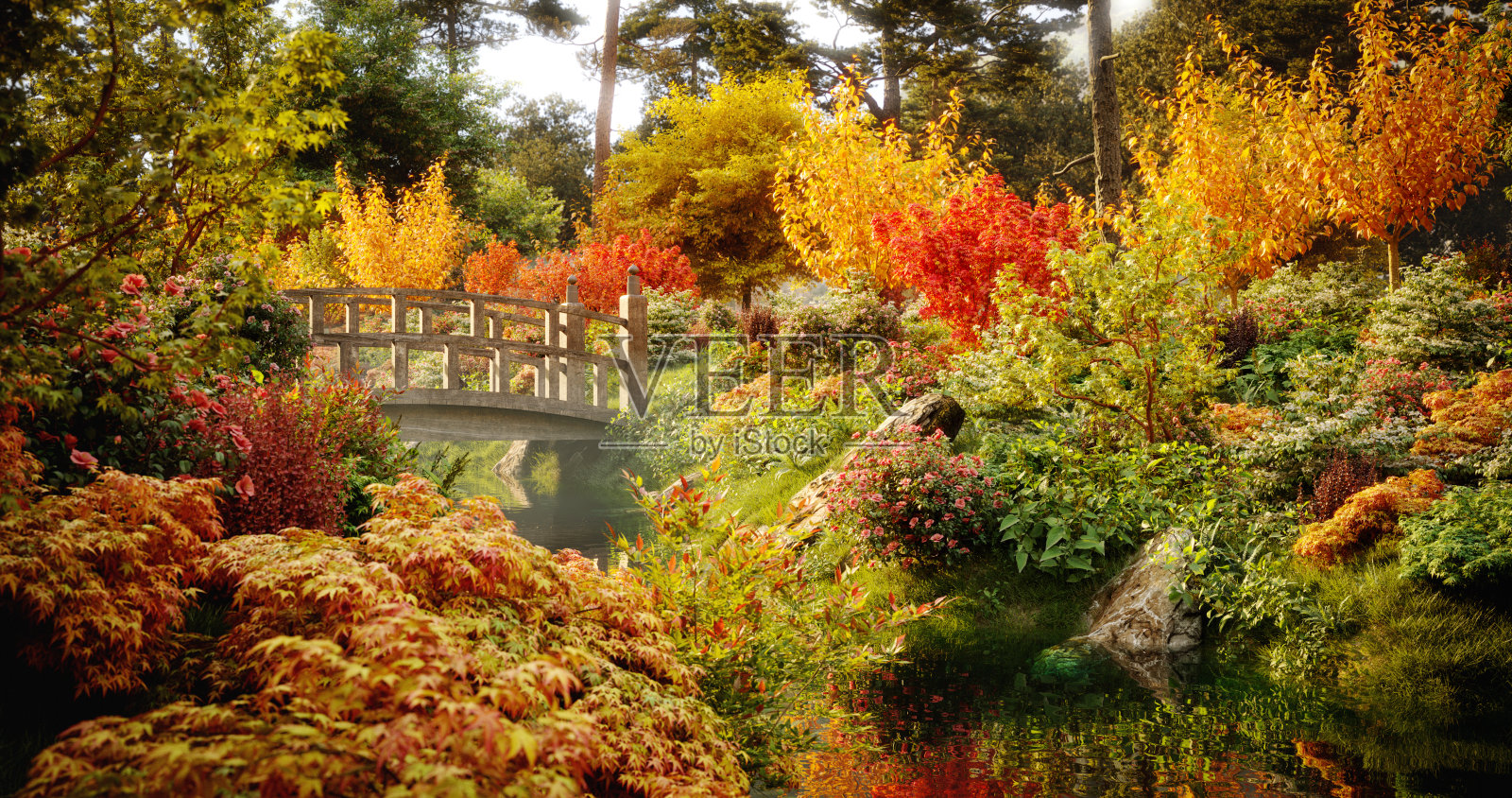 田园诗般的秋天的风景照片摄影图片