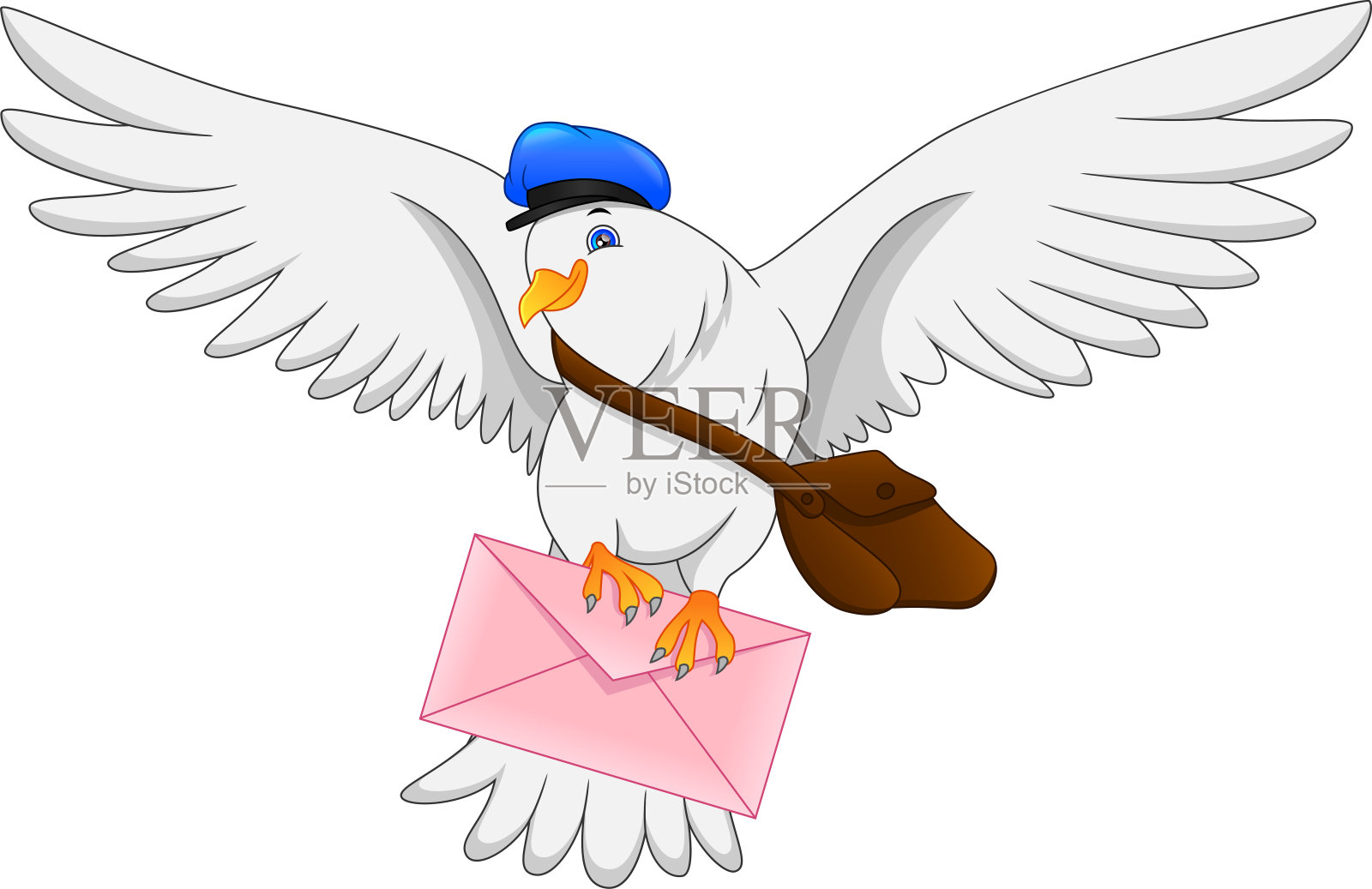 有信件和包裹的动画片邮差 向量例证. 插画 包括有 例证, 过帐, 幸福, 血液, 人员, 邮件, 滑稽 - 29783178
