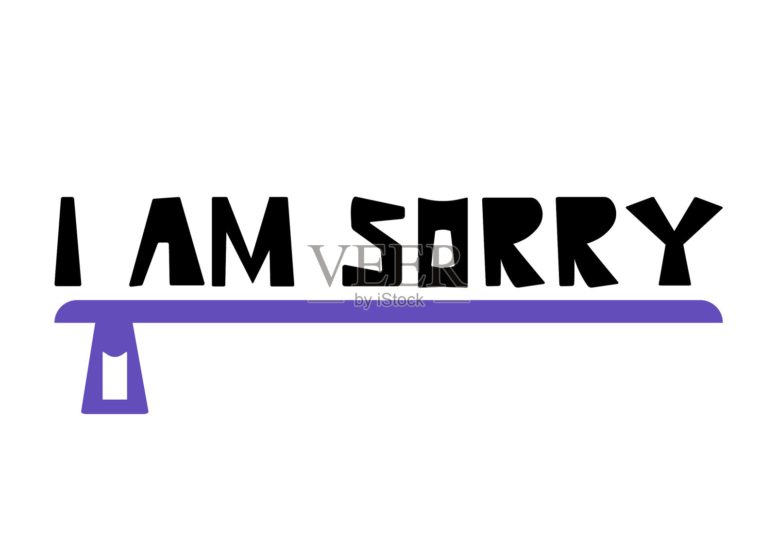 字母“对不起”插画图片素材