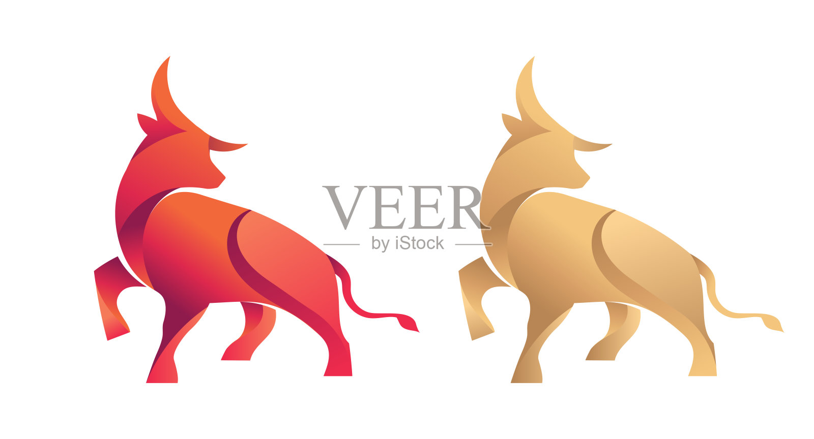 Chinese new year 2021 year of the ox, red cow, Chinese zodiac symbol. Vector background with traditional oriental decorations设计元素图片