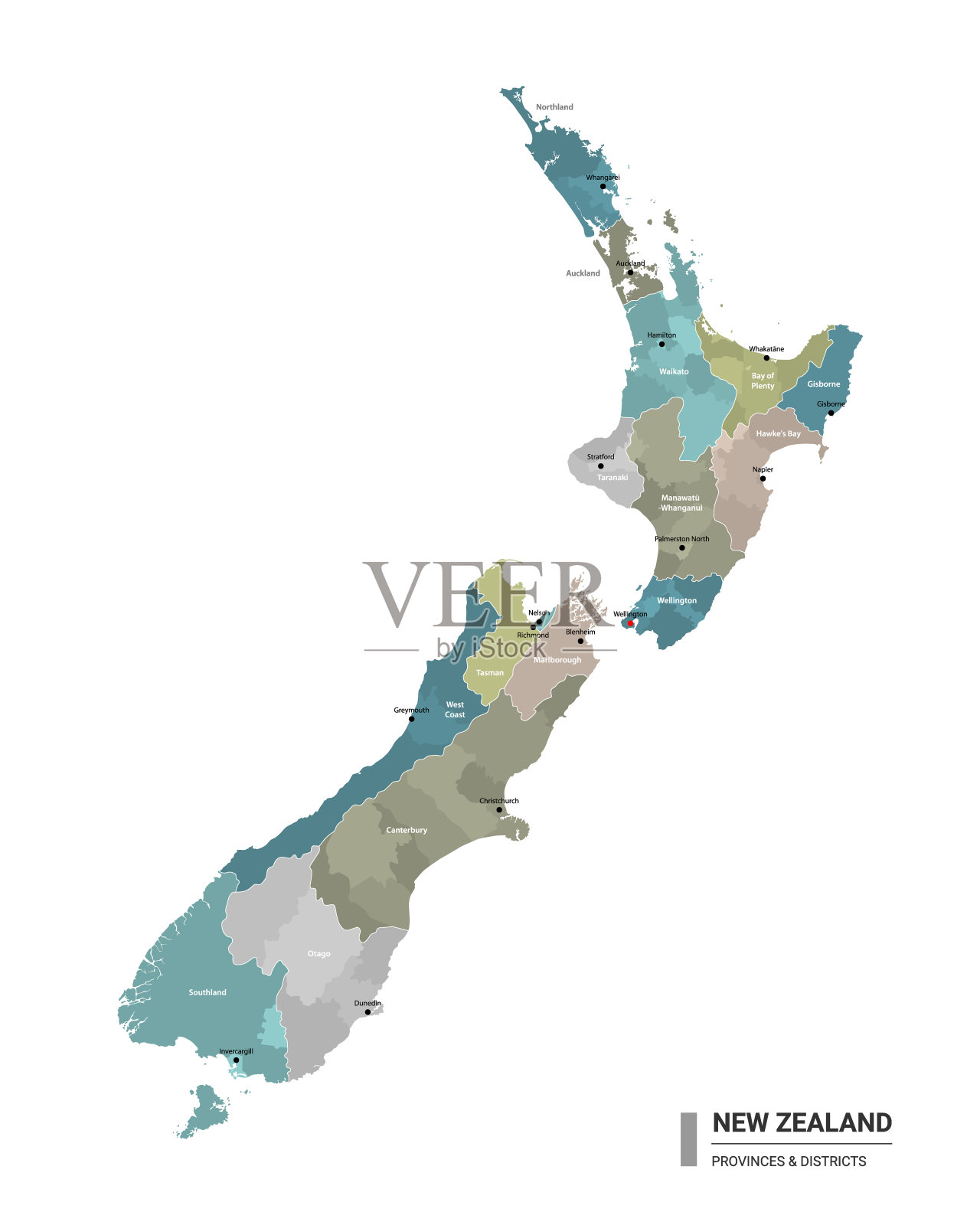 新西兰地形图地图_新西兰地图库_地图窝
