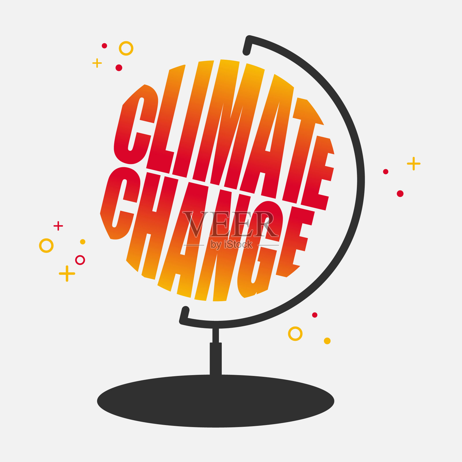 气候变化的载体，全球变暖的标志插画图片素材