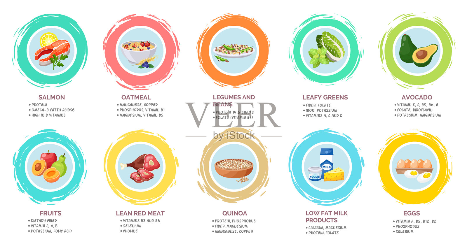 宣传健康饮食蛋白质脂肪插画图片素材
