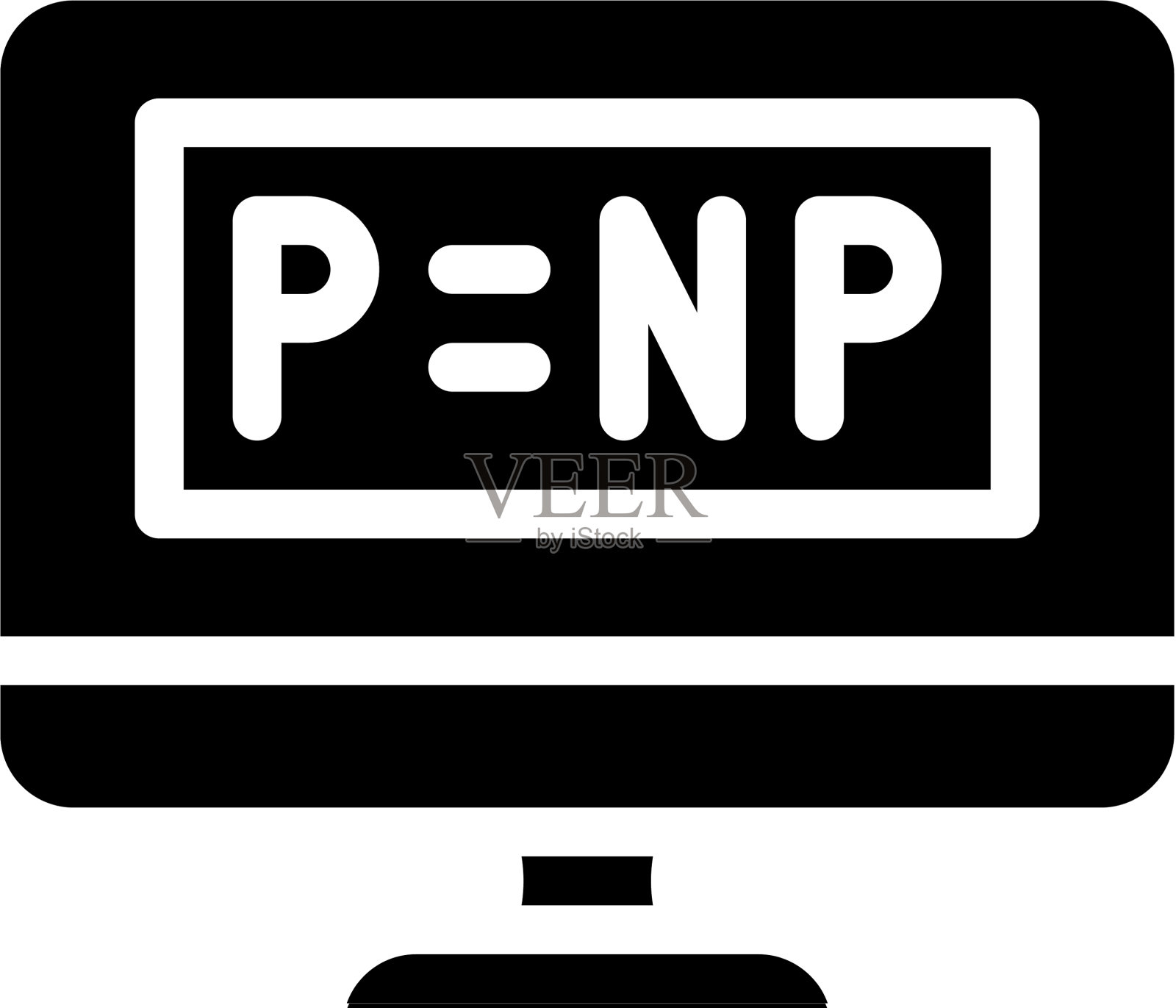 计算机科学符号中的P vs np未解决问题插画图片素材