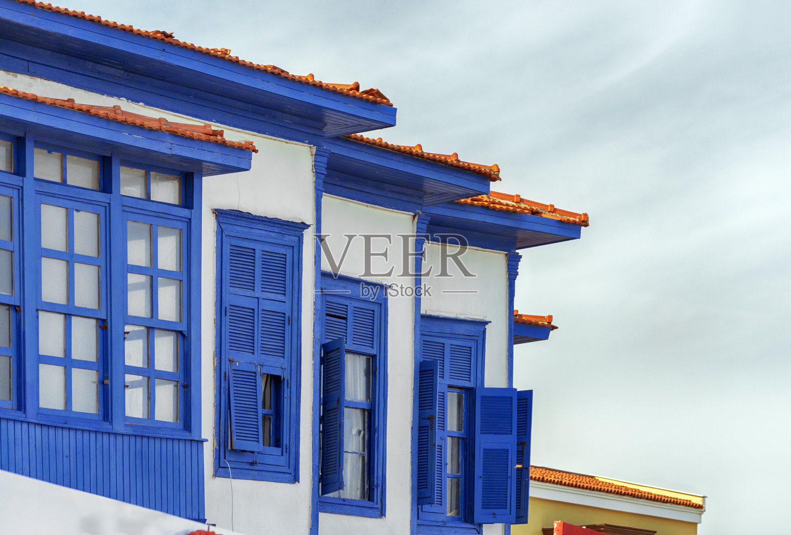 伊兹密尔阿拉卡蒂的传统阳台照片摄影图片