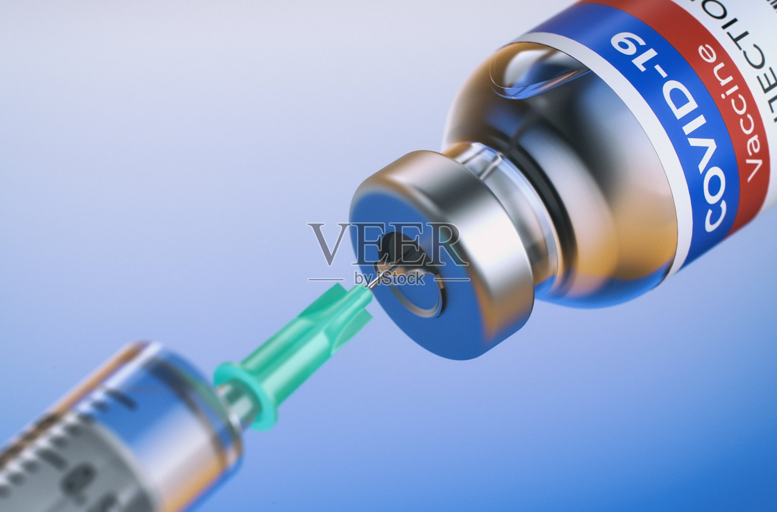 COVID-19医用安瓿疫苗。照片摄影图片