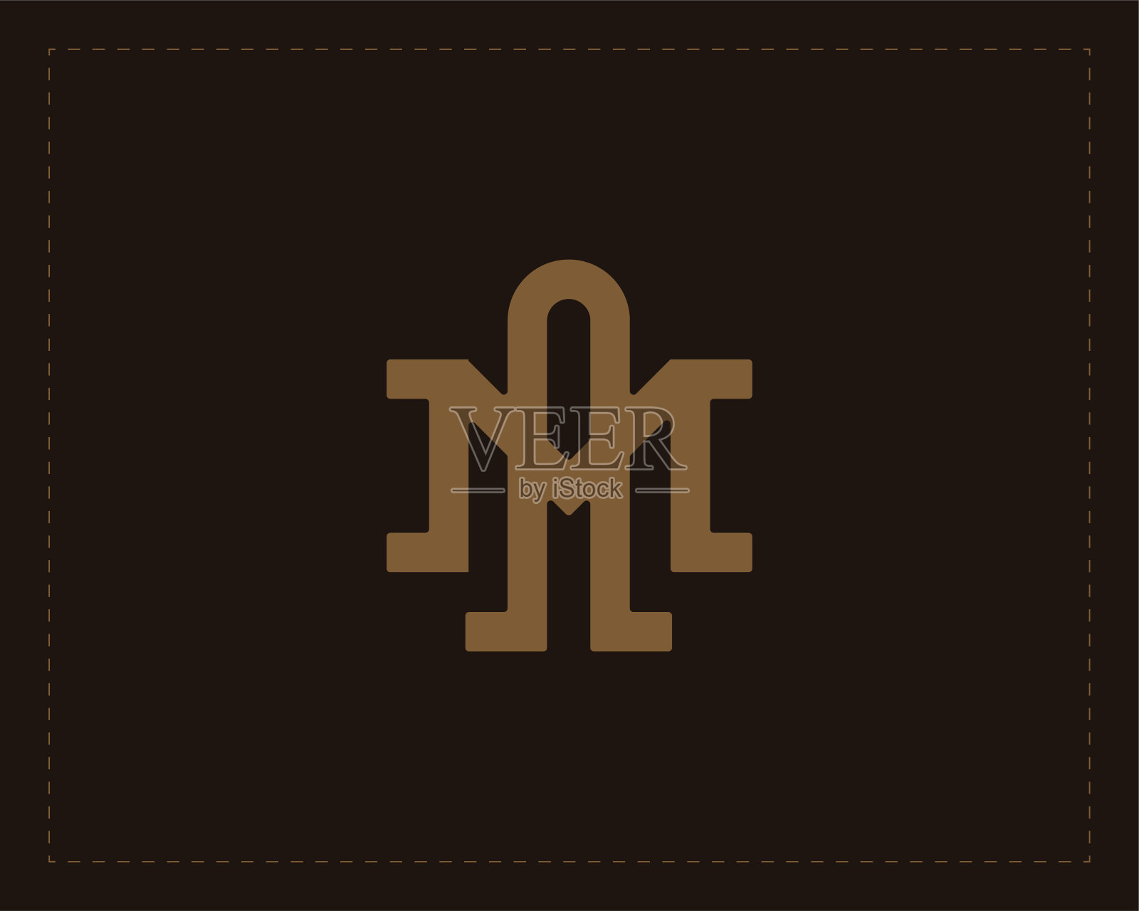 字母MA复古独特的标志标志标志标志设计理念AM字母标志，首字母标志，M, a，服装标志插画图片素材