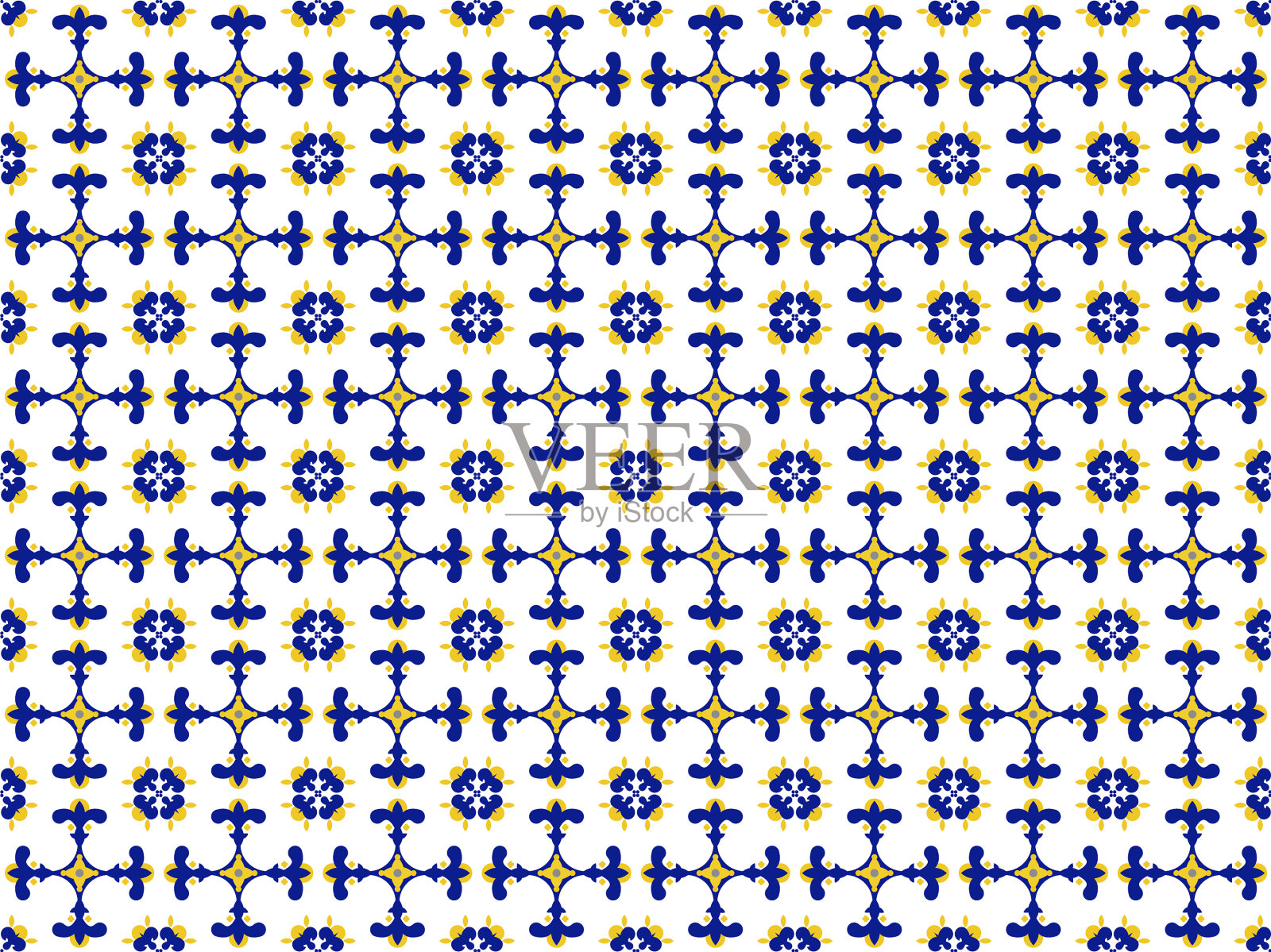 Azulejos葡萄牙瓷砖地板图案插画图片素材