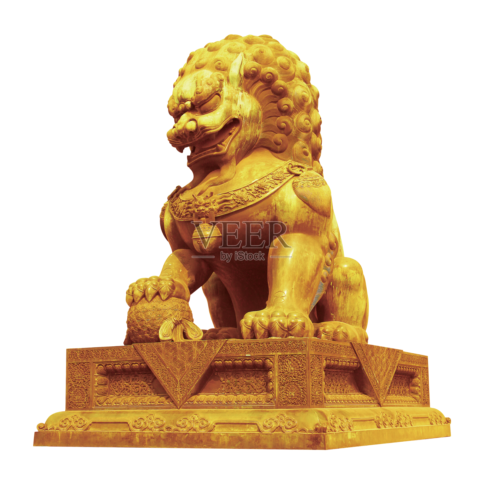 石狮石雕中国元素设计元素图片
