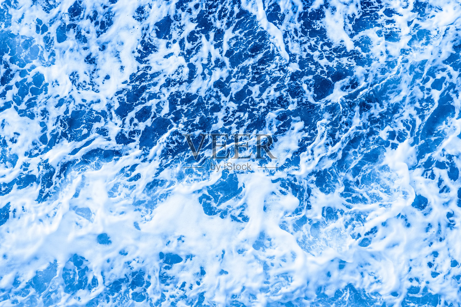 航空海洋蓝色的水白色的泡沫照片摄影图片
