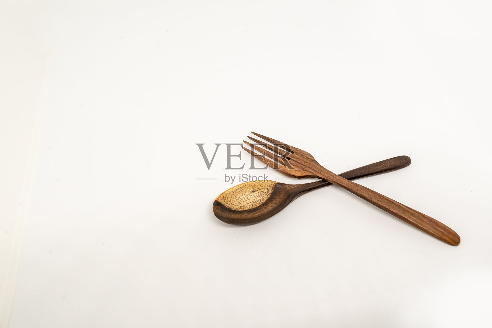 木制勺子和叉子照片摄影图片