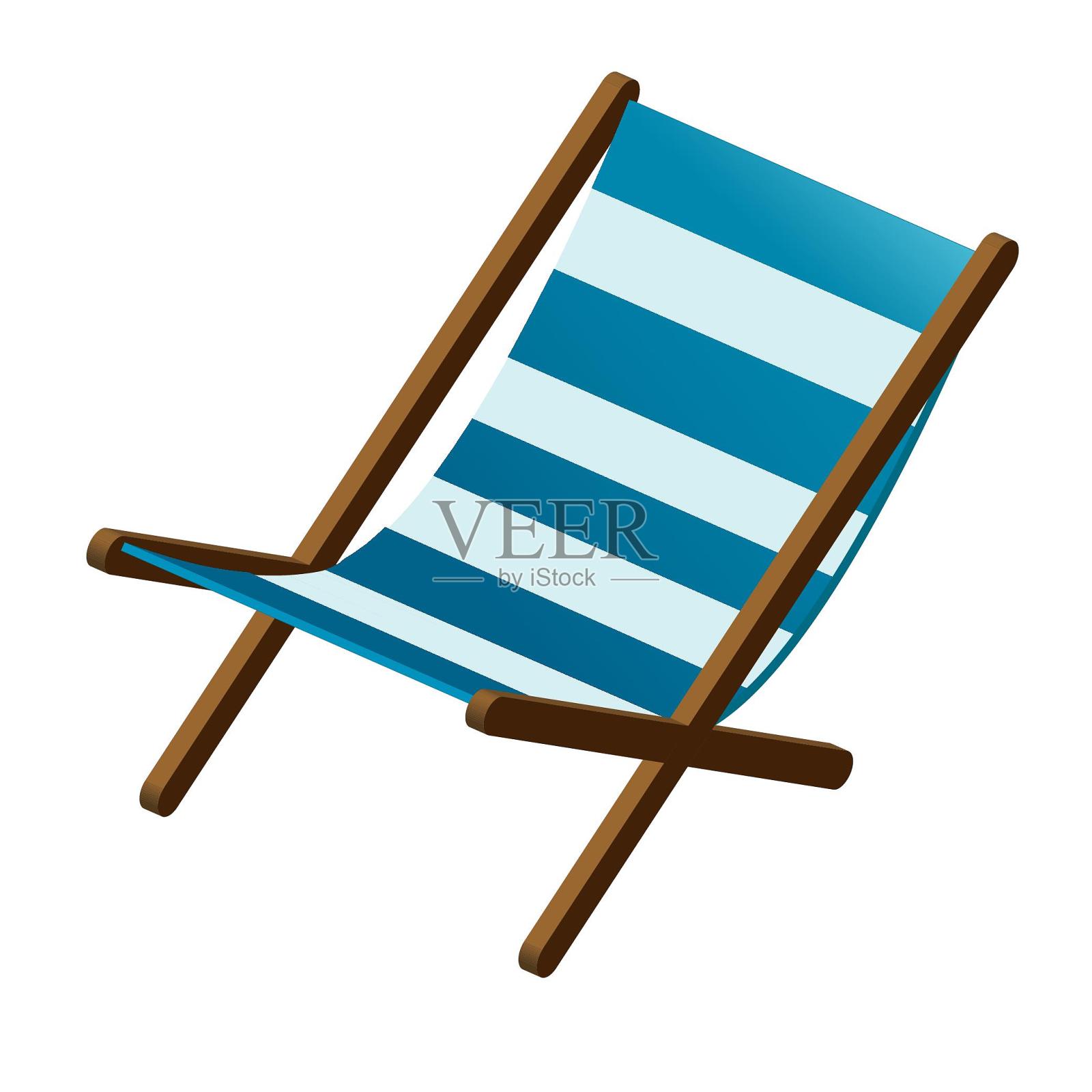 可爱的沙滩椅设计元素图片