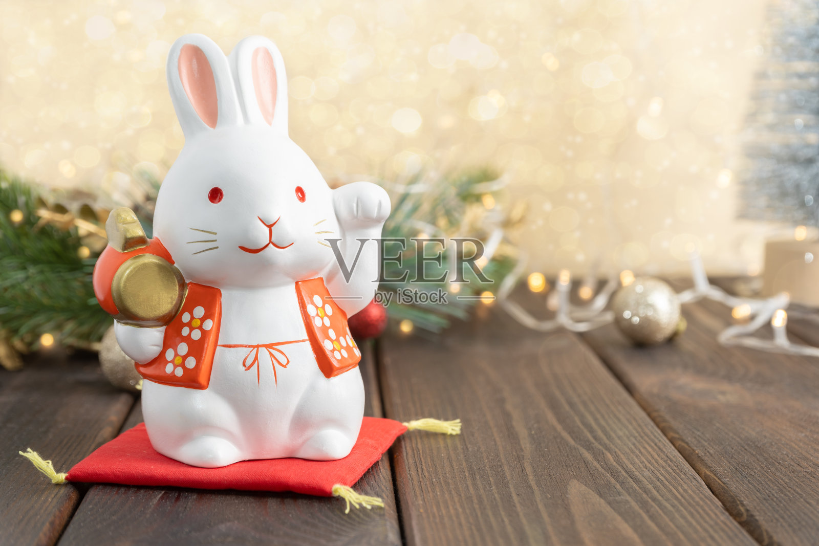兔是中国新年的象征照片摄影图片